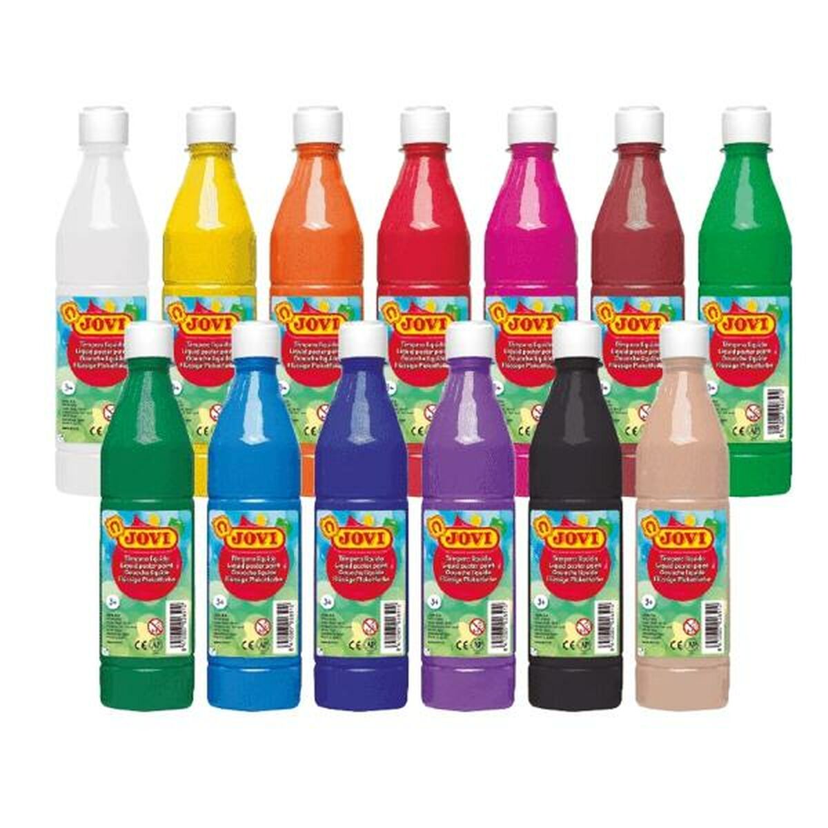 Tempera Jovi Roșu 500 ml (12 Unități) - Birou și papetărie, Arte și Meserii