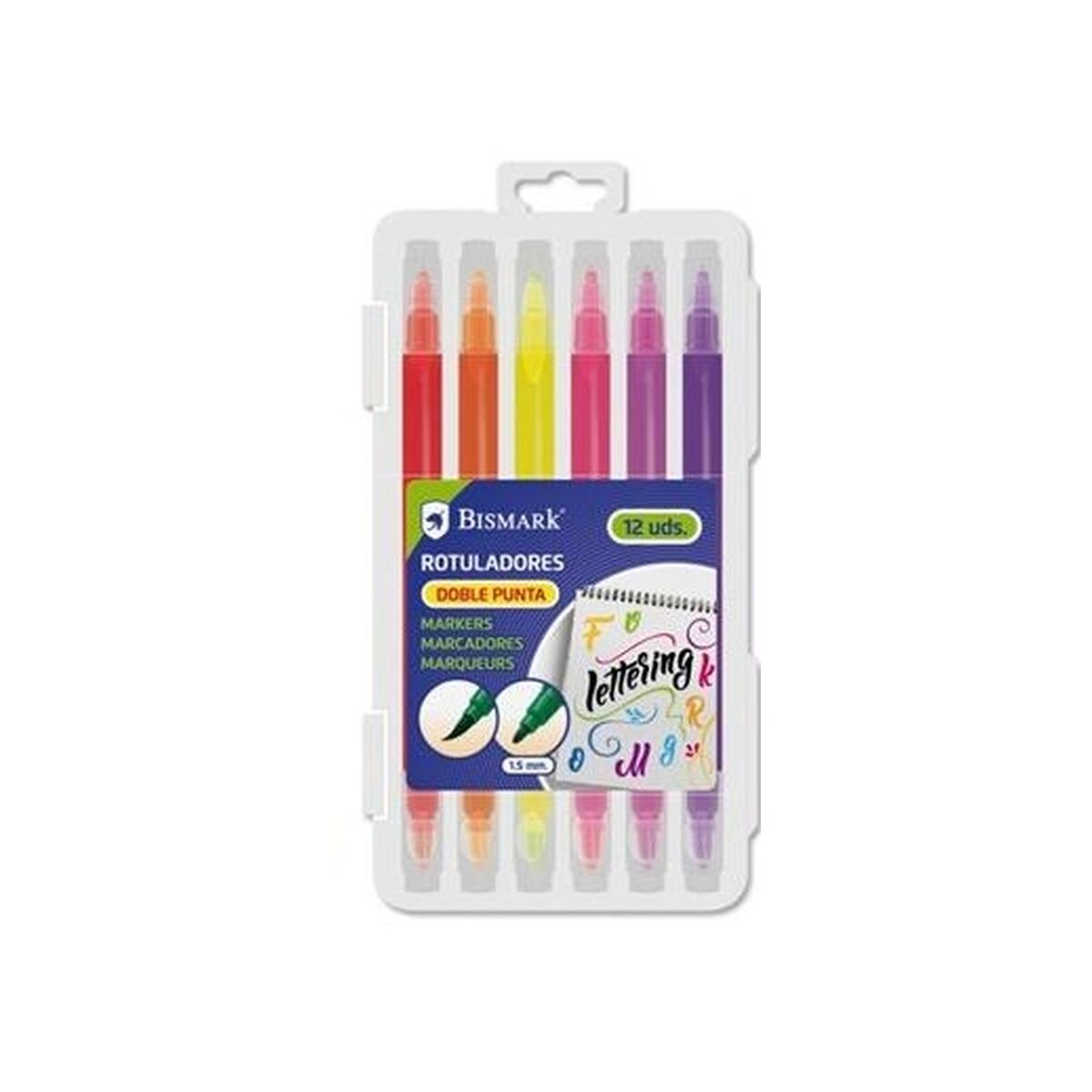 Set de Carioci Bismark LETTERING Multicolor 12 Piese (12 Unități) - Birou și papetărie, Pixuri, creioane și articole de scris