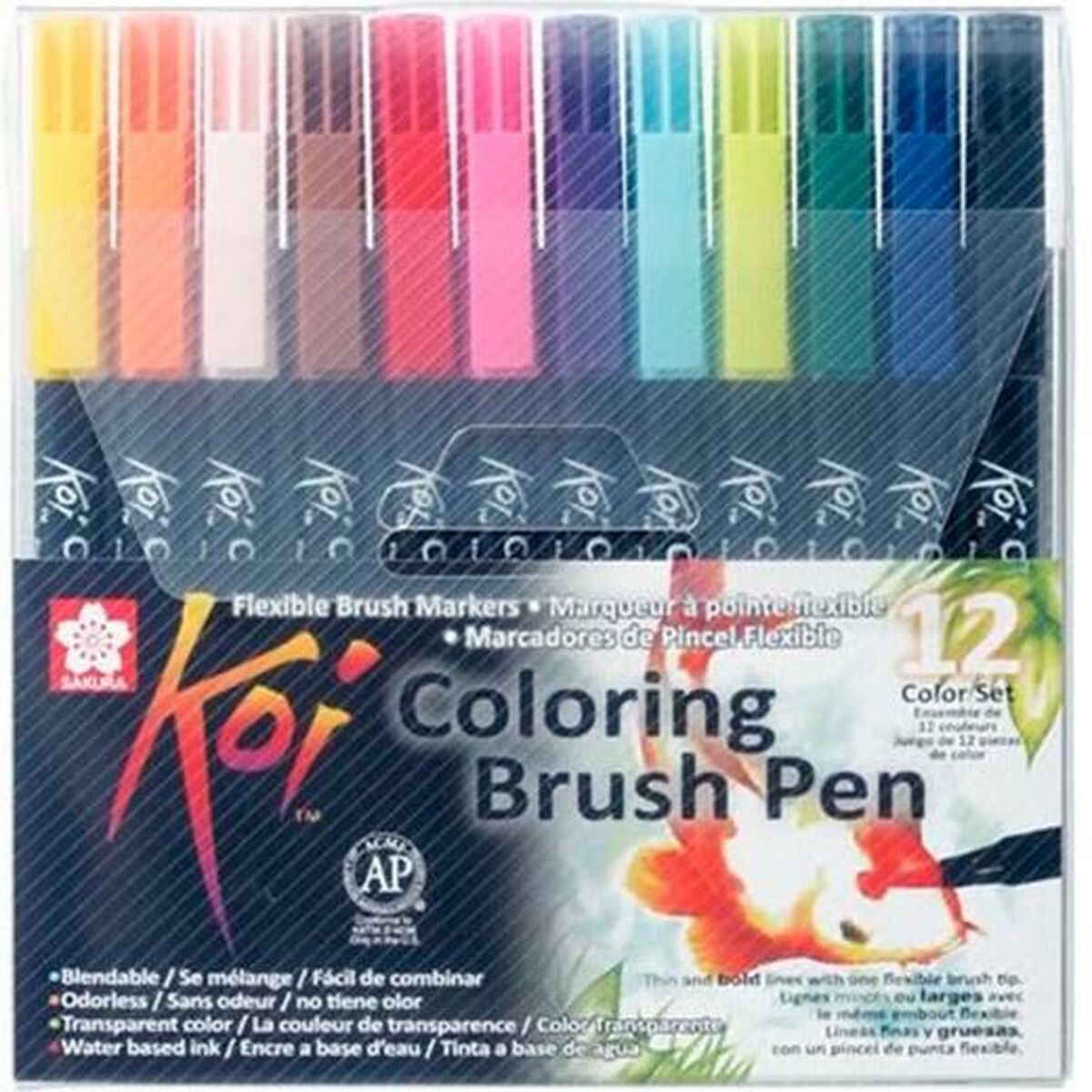 Set de Carioci Talens Sakura KOI Multicolor 12 Piese (12 Unități) - Birou și papetărie, Pixuri, creioane și articole de scris