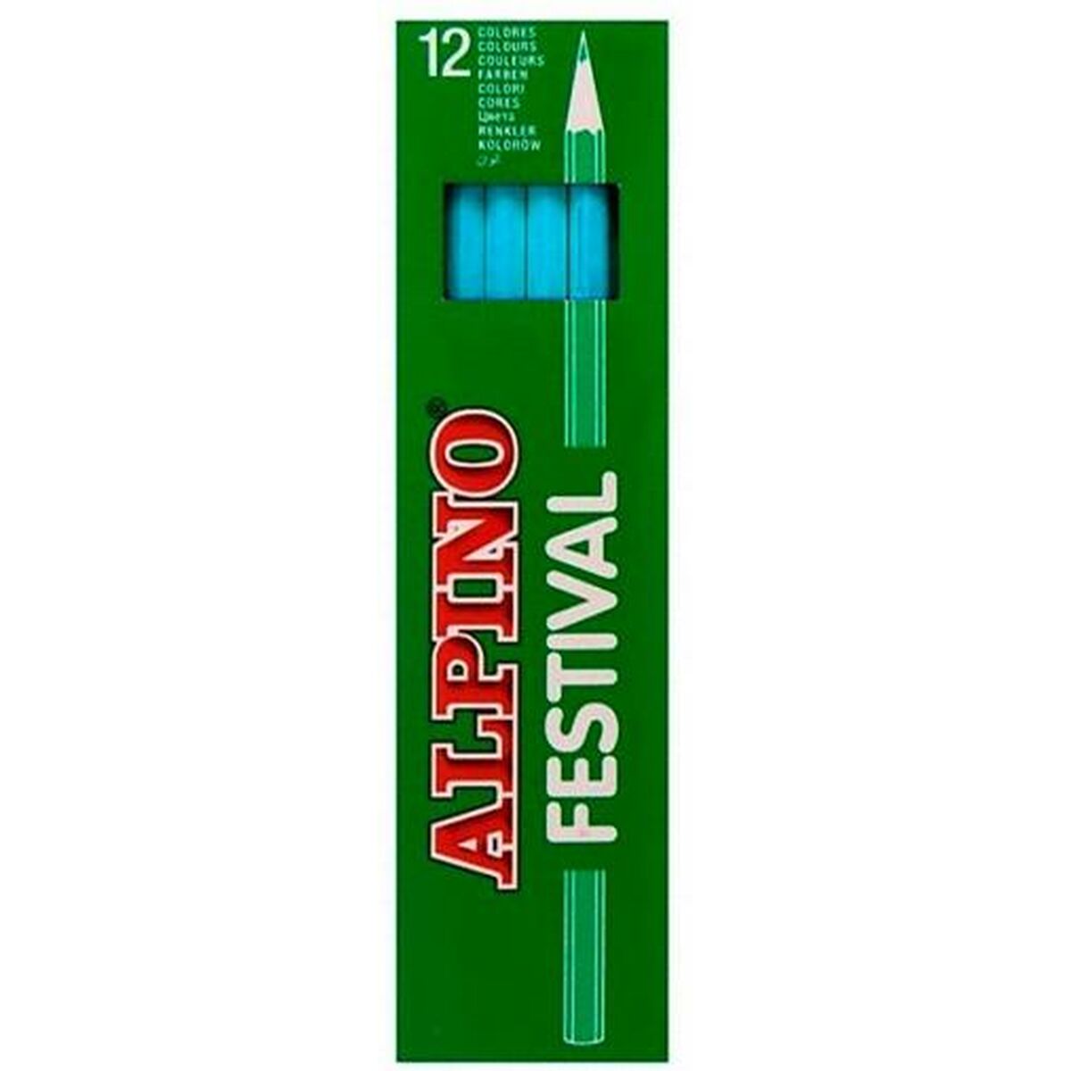 Creioane culori Alpino Albastru deschis 12 Piese (10 Unități) - Birou și papetărie, Arte și Meserii
