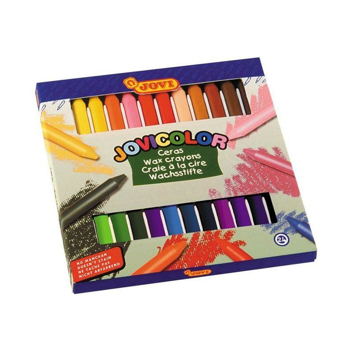 Creioane ceară colorate Jovi JOVICOLOR Multicolor 24 Piese (6 Unități) - Birou și papetărie, Arte și Meserii