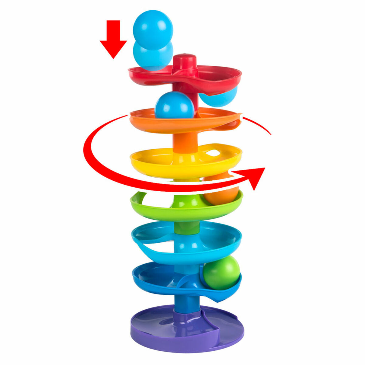 Spirală de Activități PlayGo Rainbow 4 Unități 15 x 37 x 15,5 cm - Bebelus, Jucăriile copilăriei timpurii