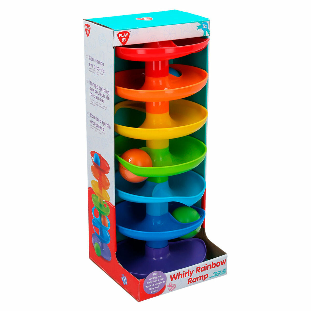 Spirală de Activități PlayGo Rainbow 4 Unități 15 x 37 x 15,5 cm - Bebelus, Jucăriile copilăriei timpurii