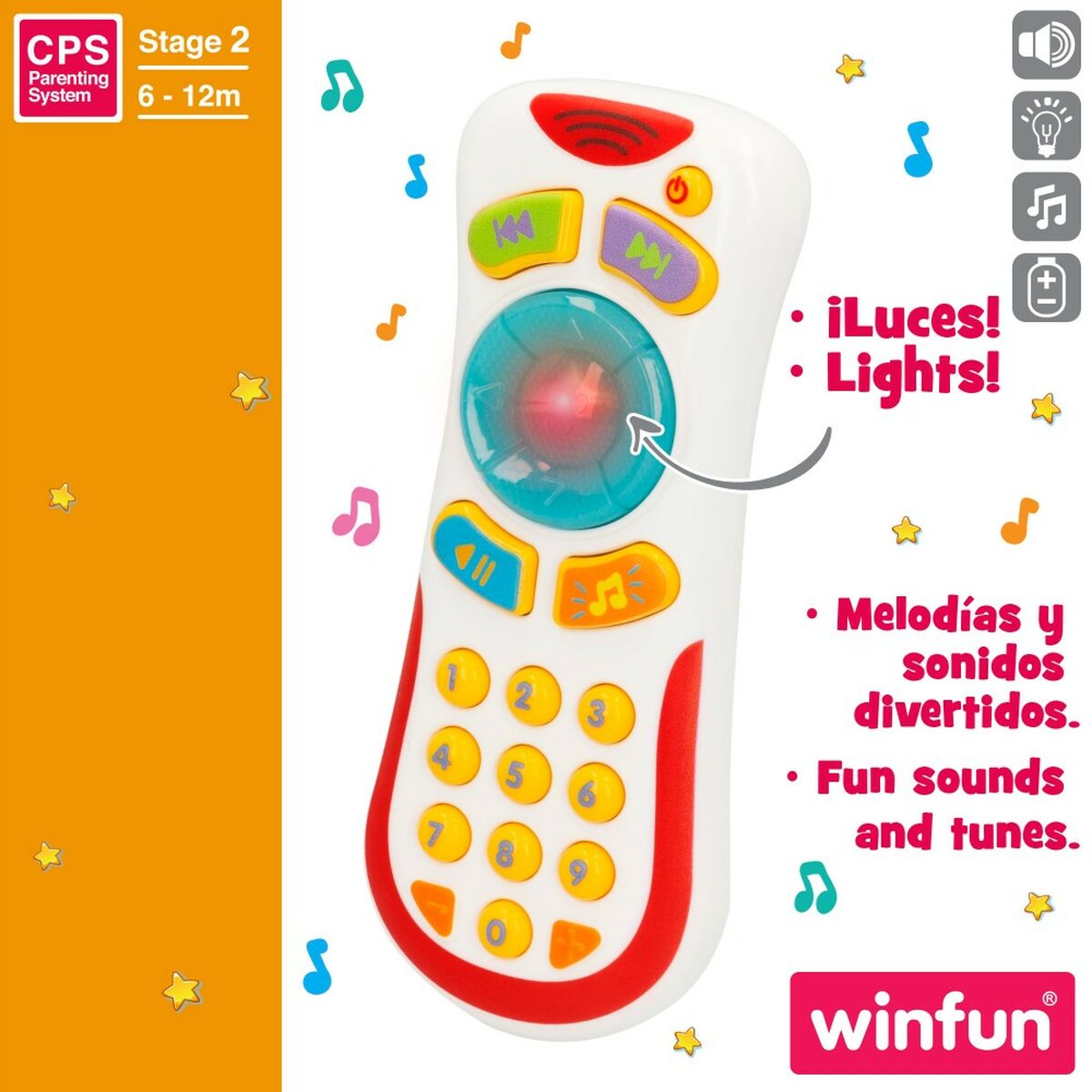 Toy controller Winfun 7 x 16,5 x 3 cm (12 Unități) - Bebelus, Jucăriile copilăriei timpurii