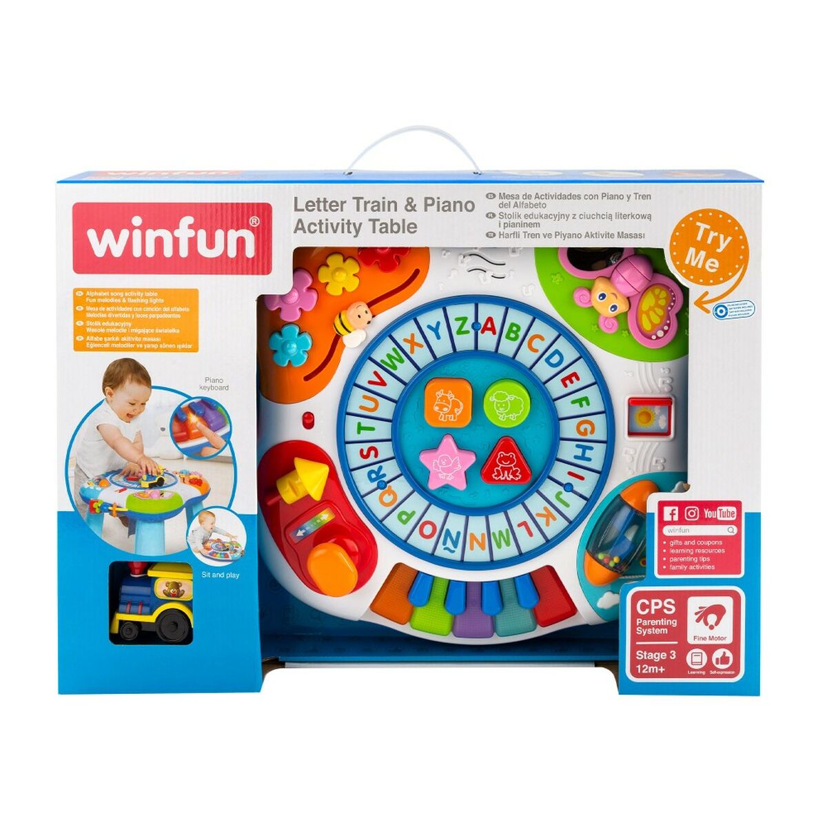 Centru de activităţi Winfun Train & Piano 2 Unități 42 x 34 x 37,7 cm - Bebelus, Jucăriile copilăriei timpurii