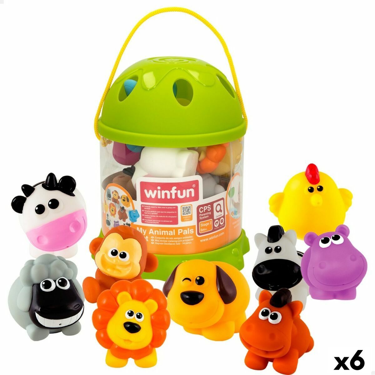 Set de Animale de Fermă Winfun Plastic 10 Piese 6 x 5,5 x 5 cm (6 Unități) - Bebelus, Jucăriile copilăriei timpurii