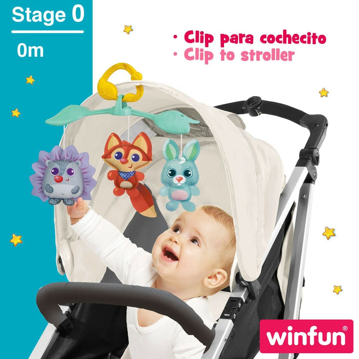 Carusel pentru Pătuț Winfun Pădure 3 în 1 31,5 x 42 x 24,5 cm Plastic (4 Unități) - Bebelus, Dormitor