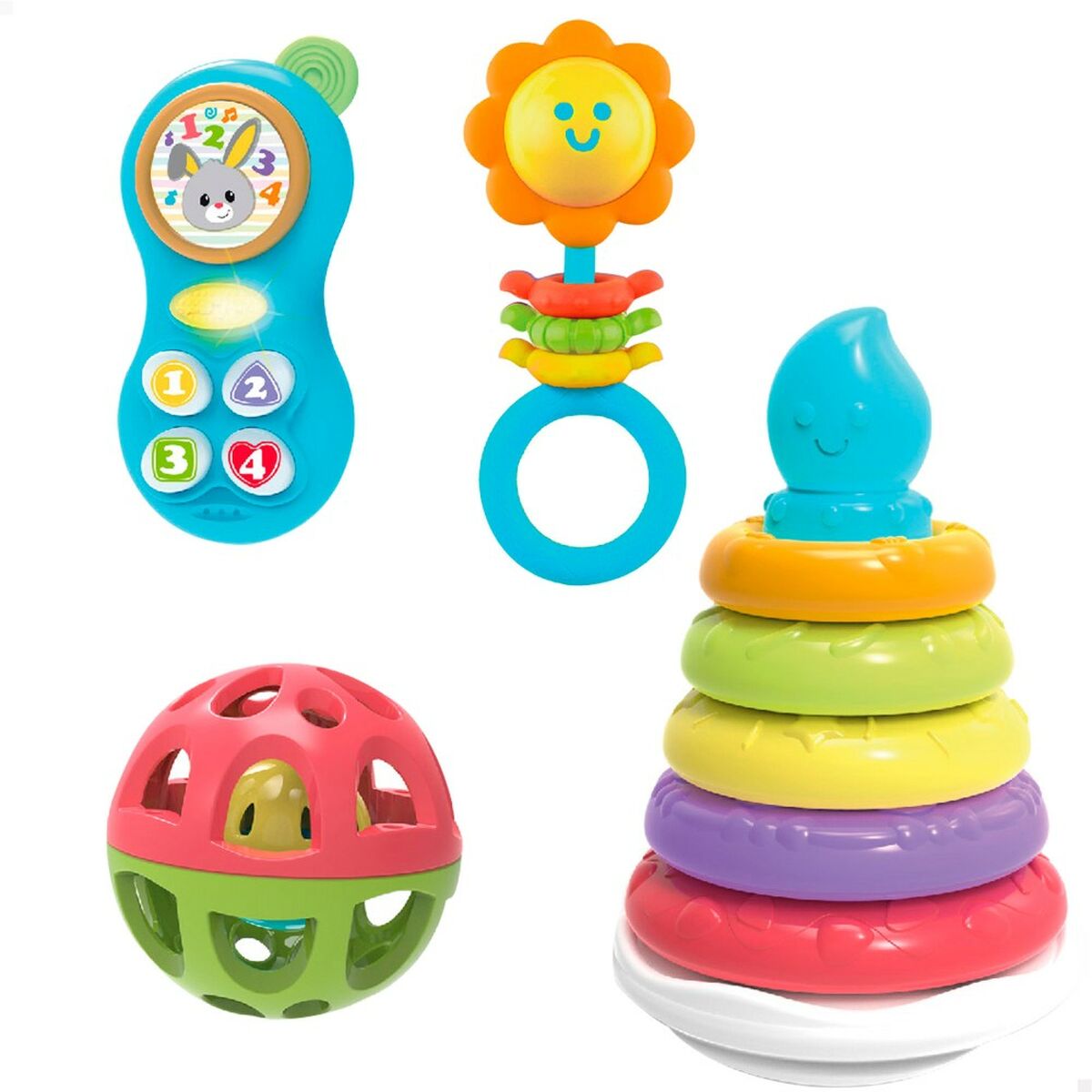 Set de Jucării pentru Bebeluși Winfun 4 Unități 13 x 20 x 13 cm - Bebelus, Jucăriile copilăriei timpurii