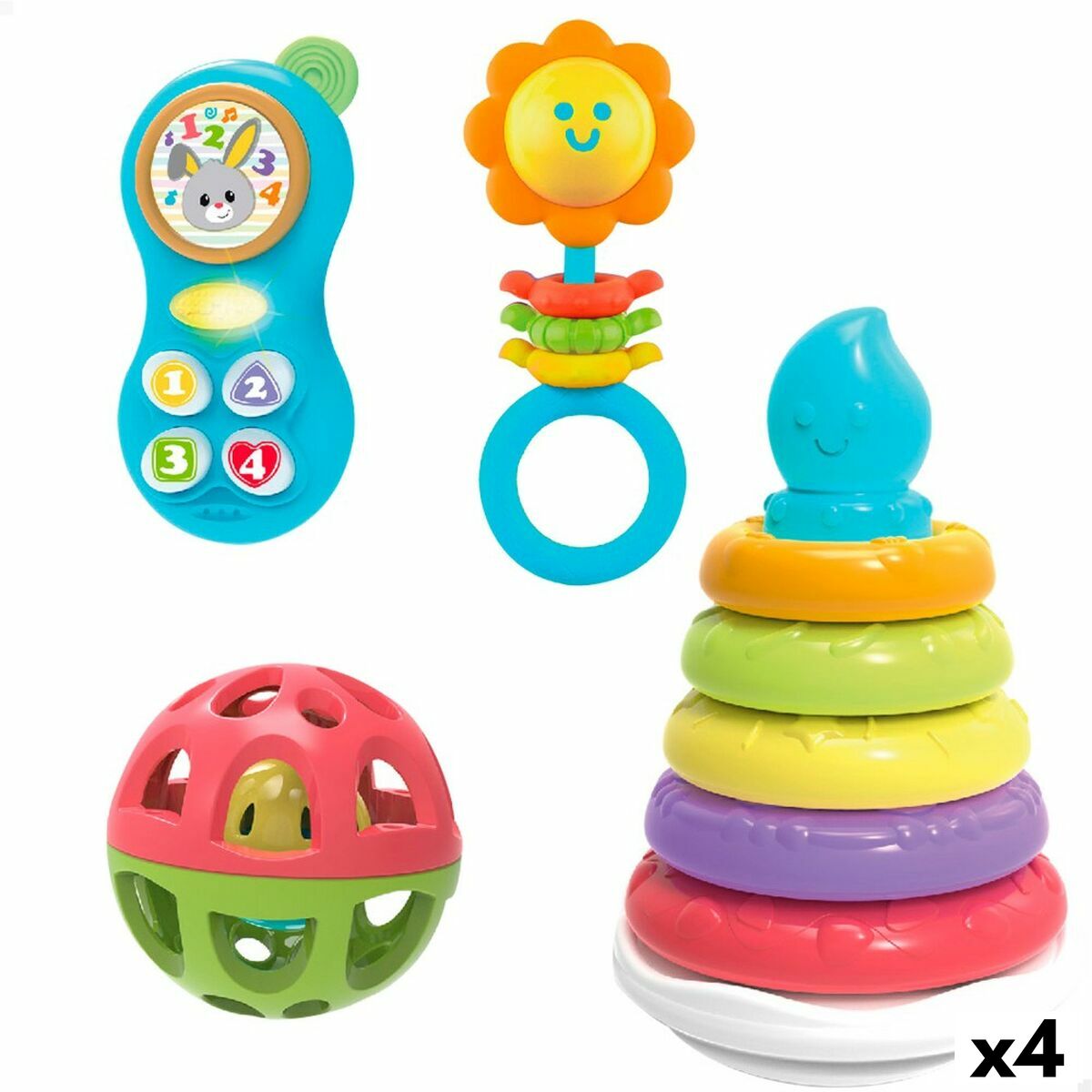 Set de Jucării pentru Bebeluși Winfun 4 Unități 13 x 20 x 13 cm - Bebelus, Jucăriile copilăriei timpurii