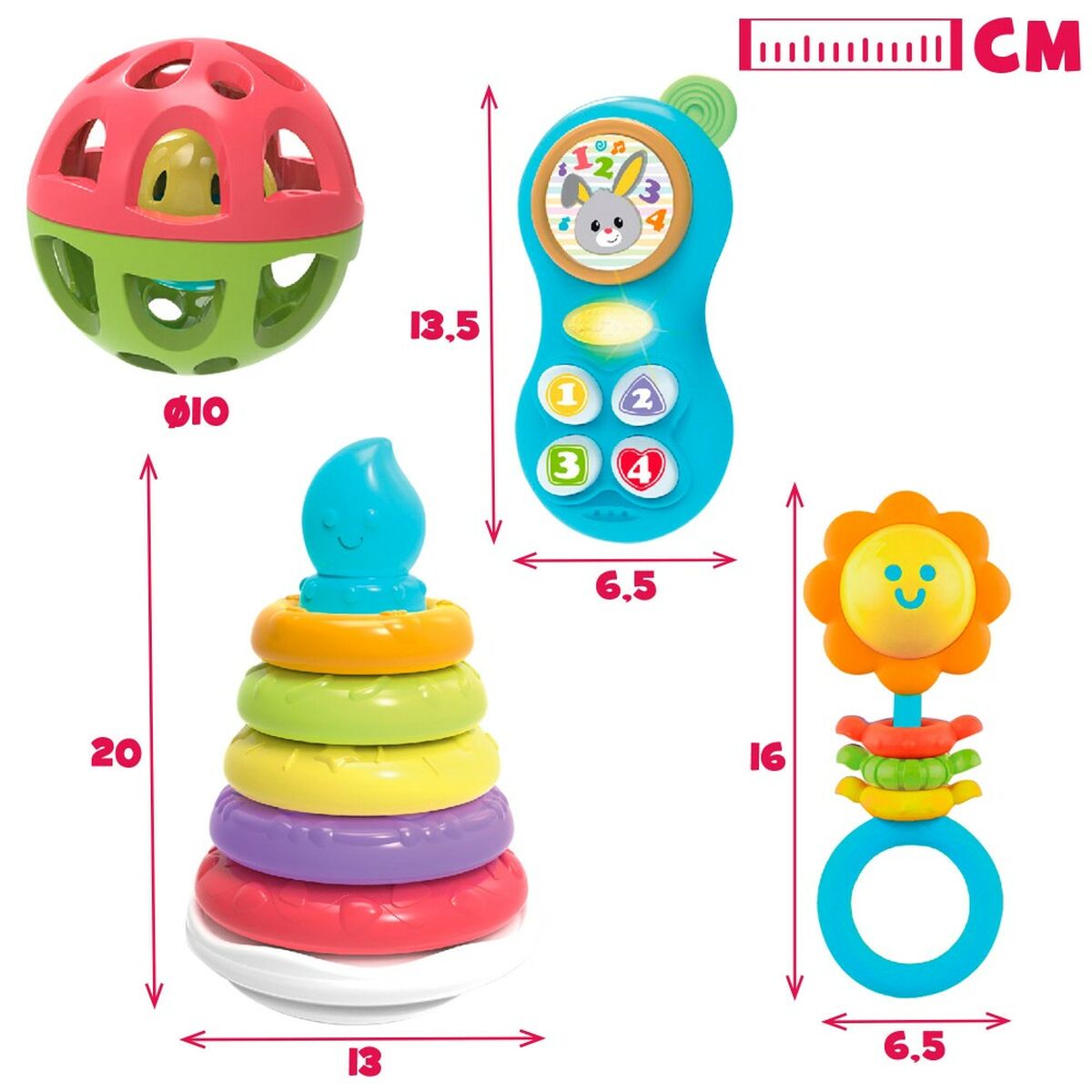 Set de Jucării pentru Bebeluși Winfun 4 Unități 13 x 20 x 13 cm - Bebelus, Jucăriile copilăriei timpurii