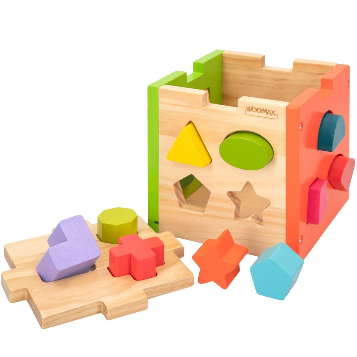 Puzzle pentru Copii din Lemn Woomax 15 x 15 x 15 cm (6 Unități) - Bebelus, Jucăriile copilăriei timpurii