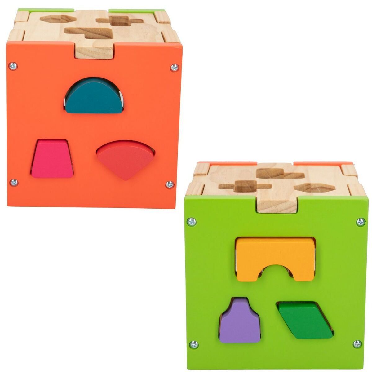 Puzzle pentru Copii din Lemn Woomax 15 x 15 x 15 cm (6 Unități) - Bebelus, Jucăriile copilăriei timpurii