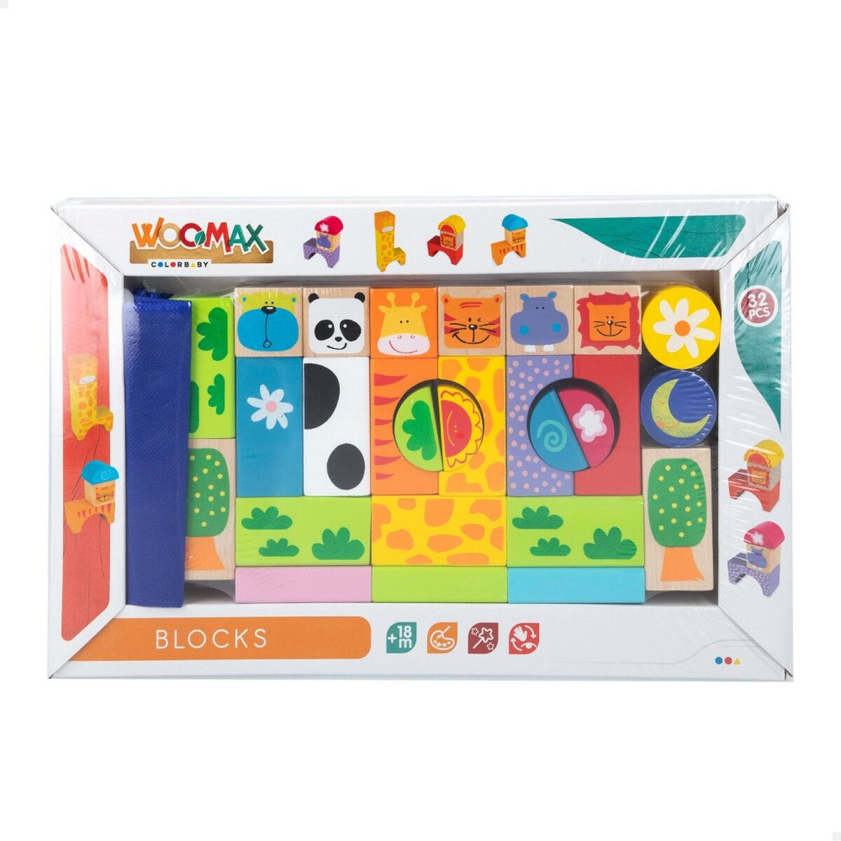 Set de Construcție Woomax animale 32 Piese (6 Unități) - Jucarii si jocuri