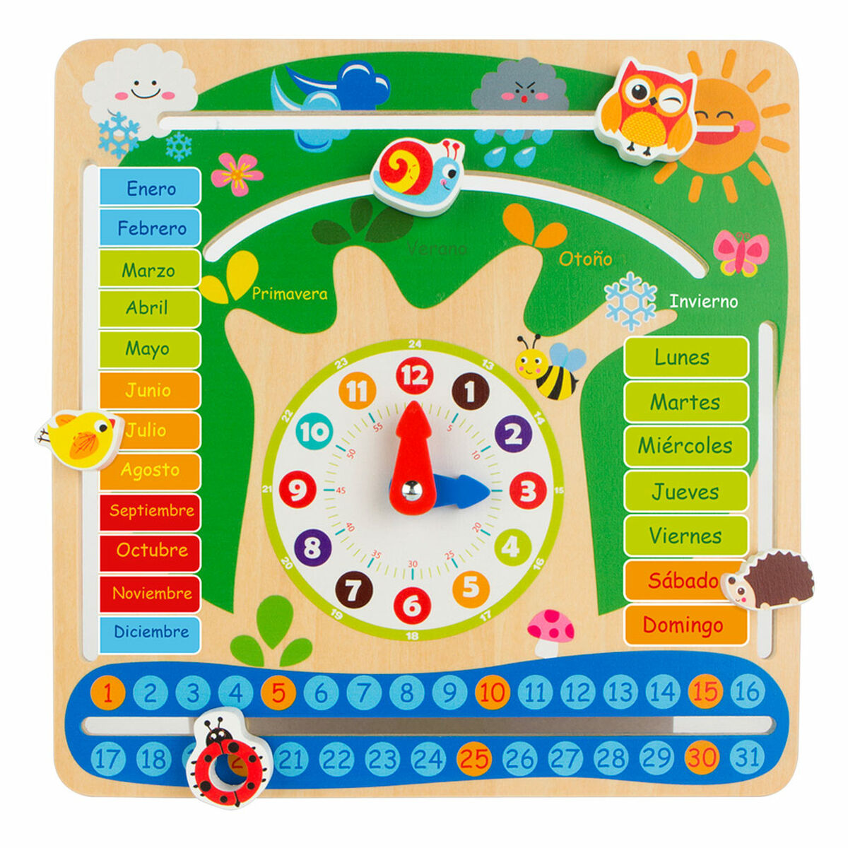 Joc Educativ Colorbaby Calendar 30 x 30 x 3 cm (6 Unități) - Jucarii si jocuri, Jocuri și accesorii