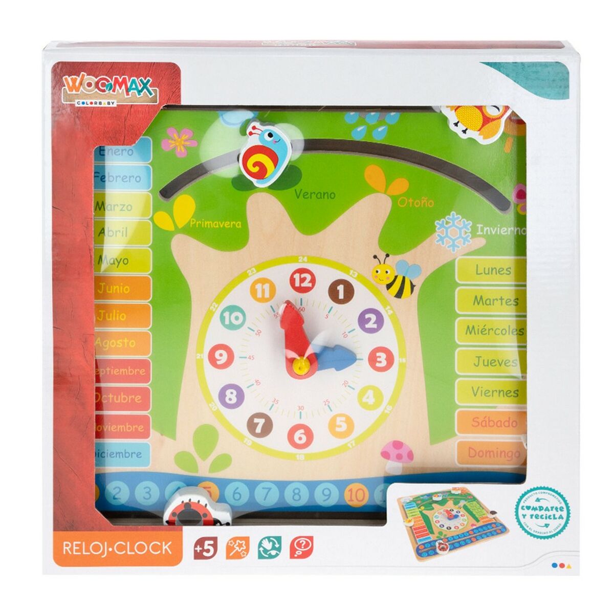 Joc Educativ Colorbaby Calendar 30 x 30 x 3 cm (6 Unități) - Jucarii si jocuri, Jocuri și accesorii