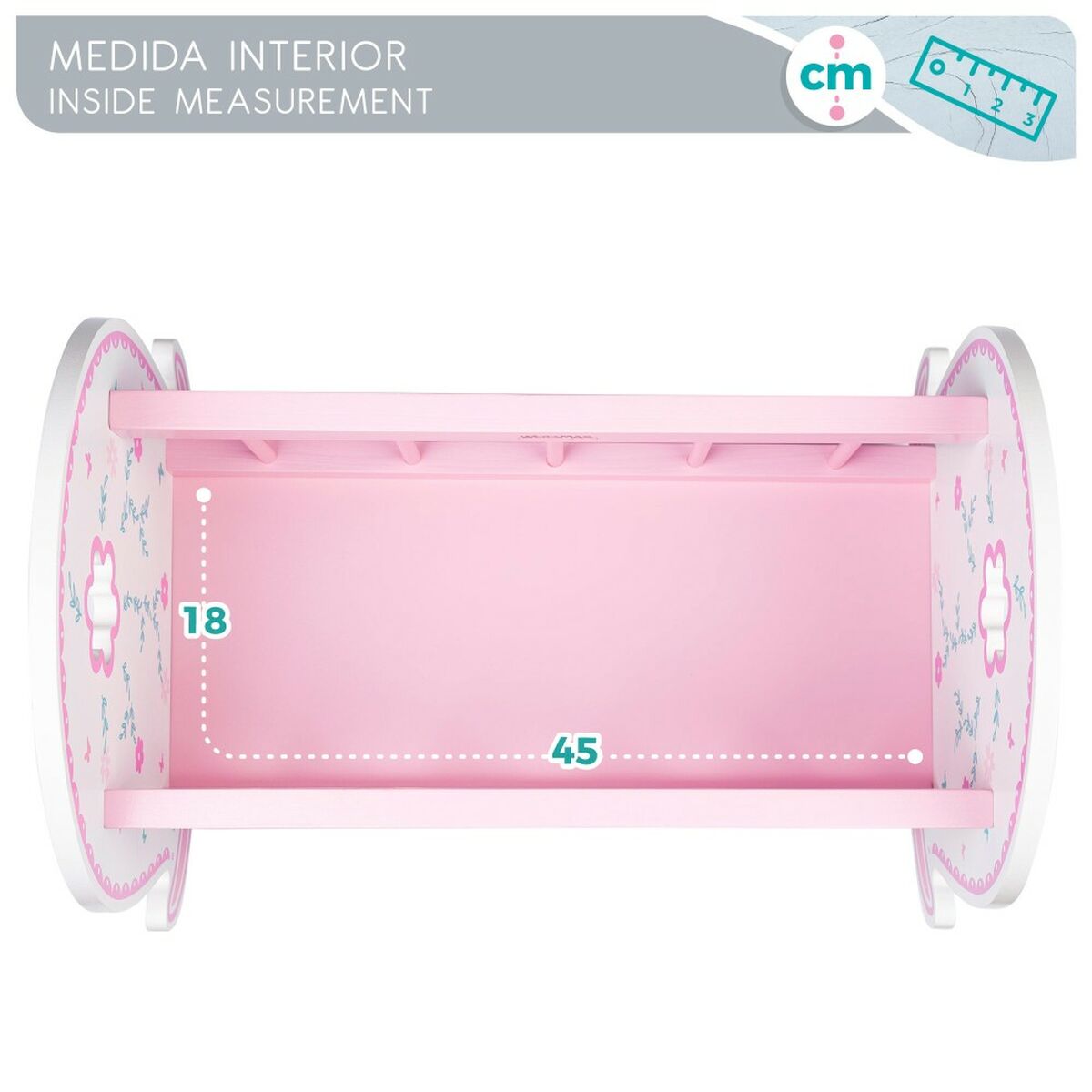 Pătuț pentru Păpuși Woomax 2 Unități 47 x 35 x 35 cm - Jucarii si jocuri, Păpuși și accesorii