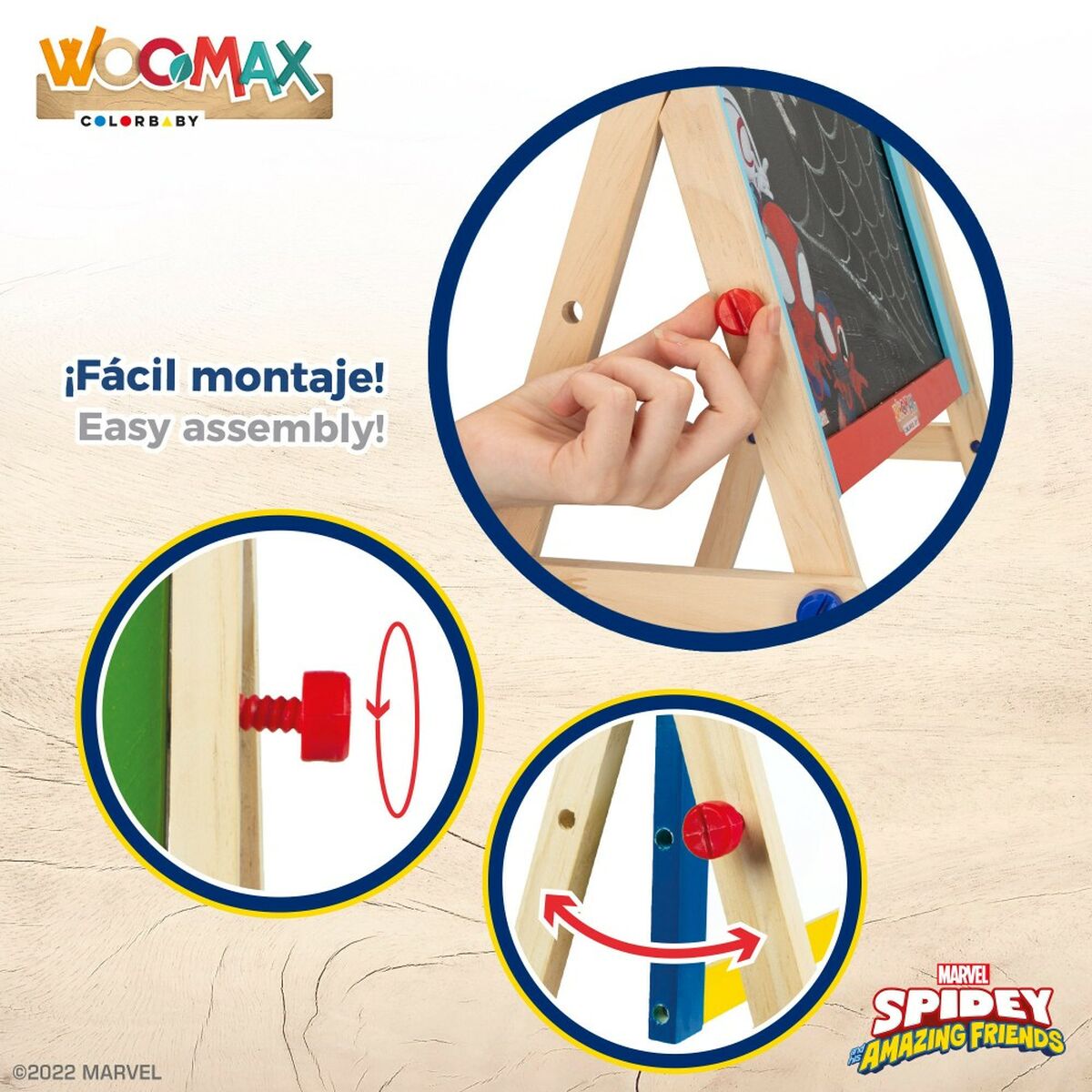 Tablă 2 în 1 Spidey 5 Piese 4 Unități 40 x 64,5 x 31,5 cm - Jucarii si jocuri, Activități creative