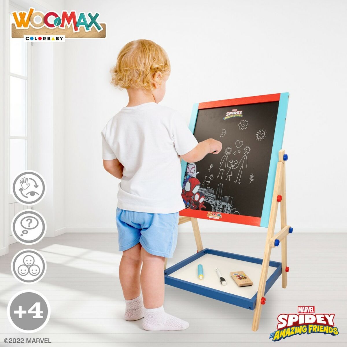 Tablă 2 în 1 Spidey 5 Piese 4 Unități 40 x 64,5 x 31,5 cm - Jucarii si jocuri, Activități creative