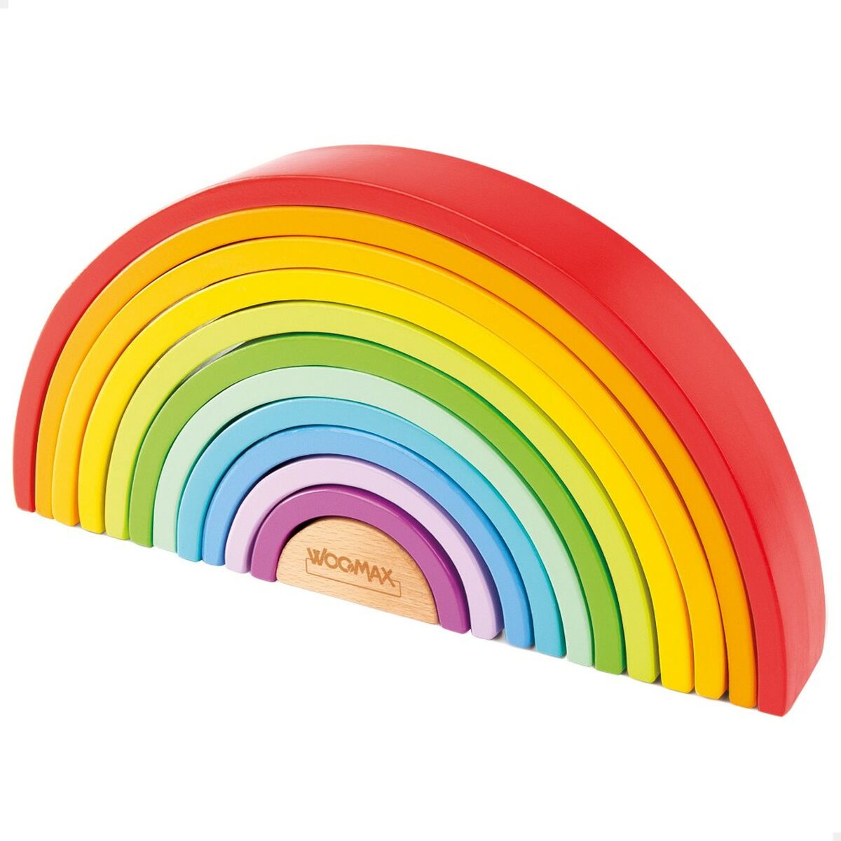 Puzzle pentru Copii din Lemn Woomax Curcubeu 11 Piese 2 Unități - Jucarii si jocuri, Puzzle-uri și puzzle-uri