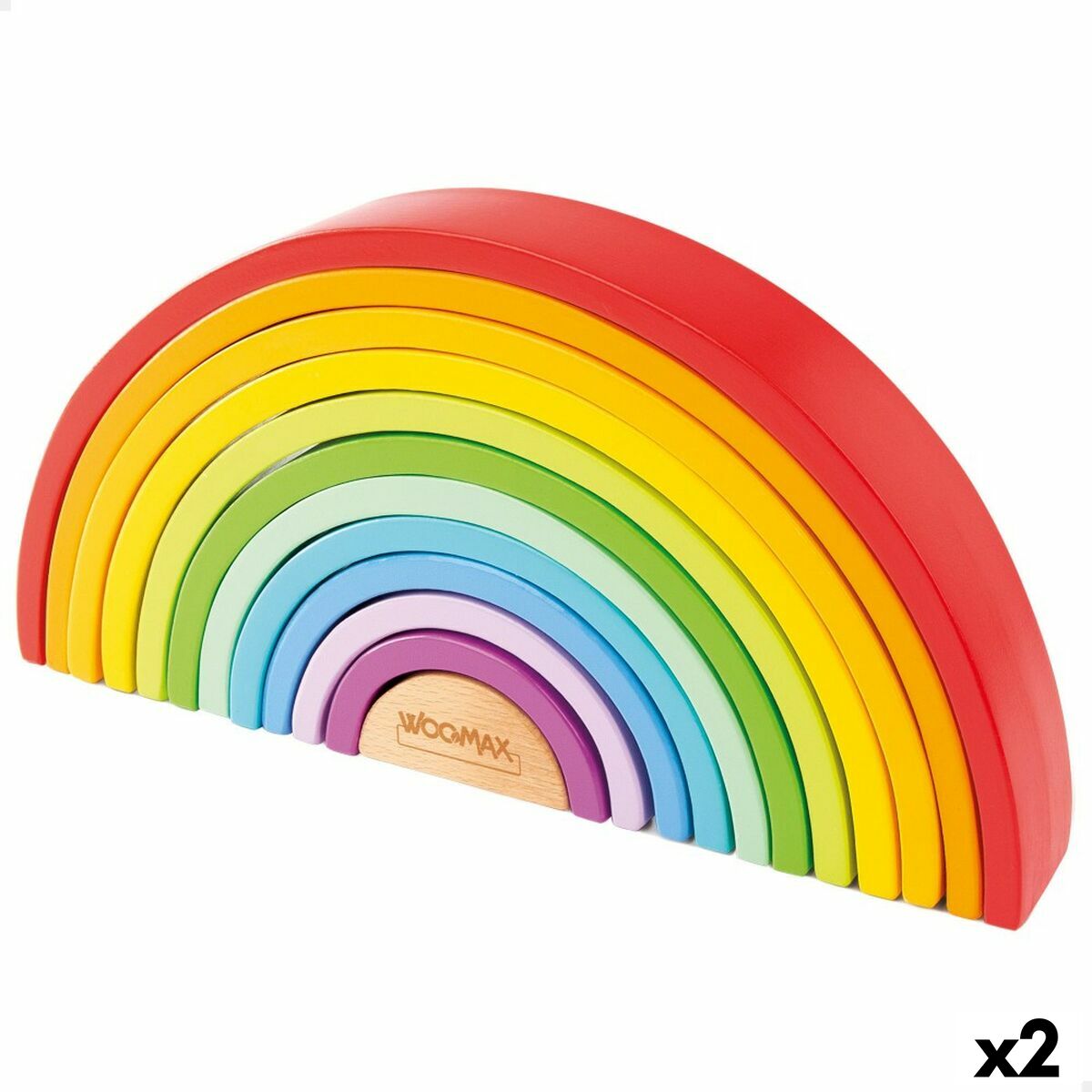 Puzzle pentru Copii din Lemn Woomax Curcubeu 11 Piese 2 Unități - Jucarii si jocuri, Puzzle-uri și puzzle-uri