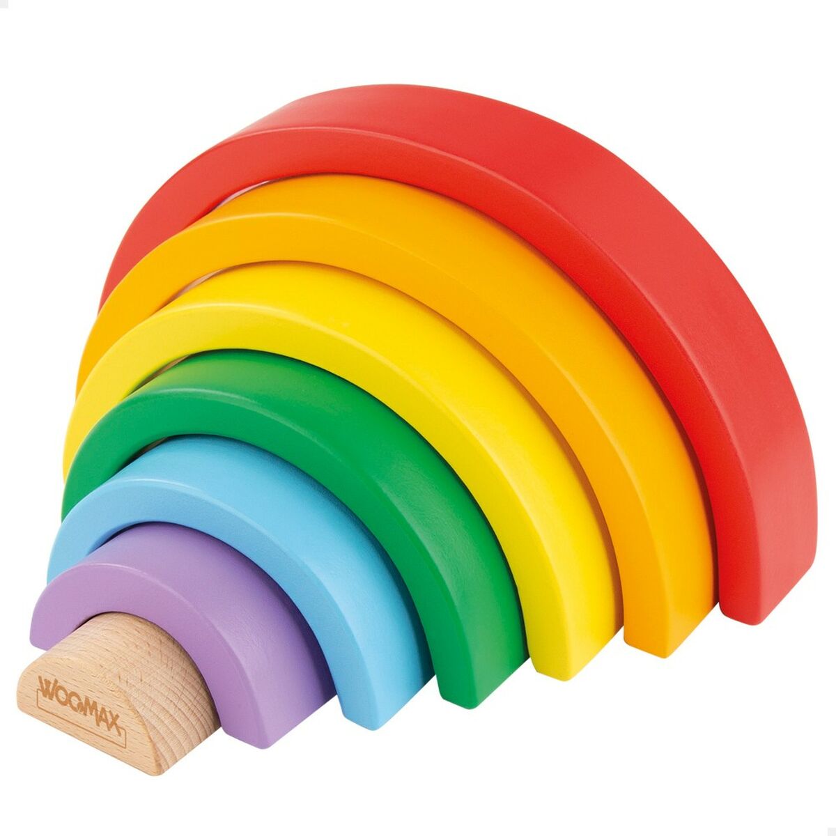 Joc de Îndemânare Woomax Curcubeu 21 x 10 x 3,5 cm (12 Unități) - Bebelus, Jucăriile copilăriei timpurii
