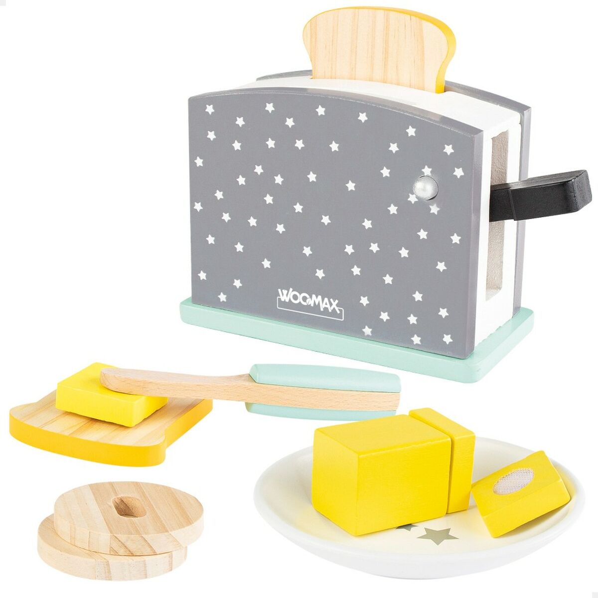Toaster jucărie Woomax 8 Piese 19,5 x 12,5 x 8 cm (4 Unități) - Jucarii si jocuri, Imitații de jocuri