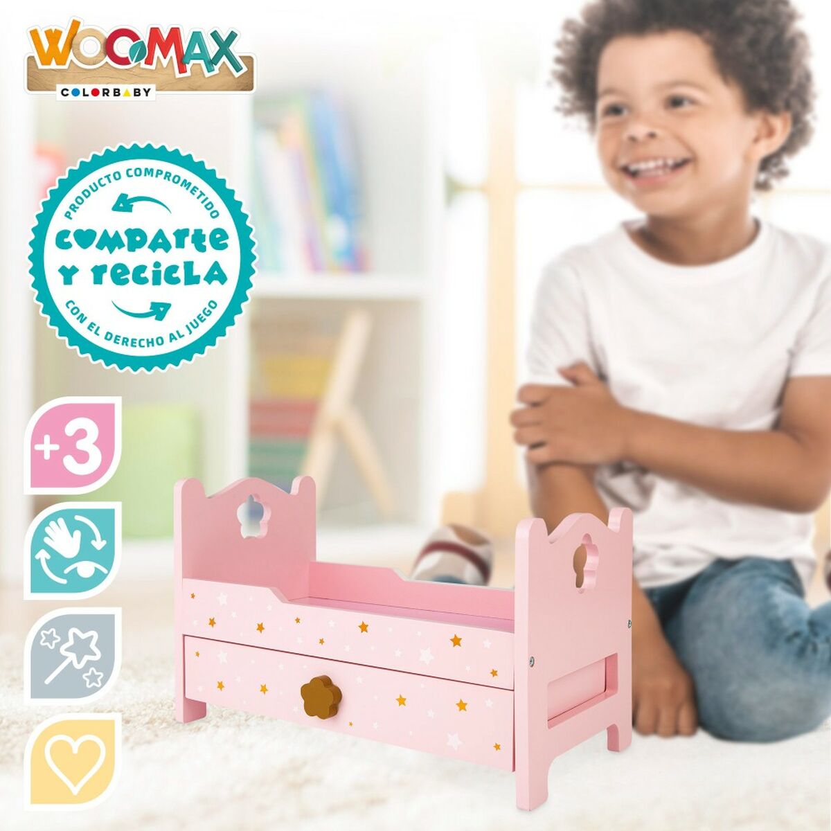 Pat Woomax Roz 4 Unități 31 x 20 x 16 cm - Jucarii si jocuri, Păpuși și accesorii