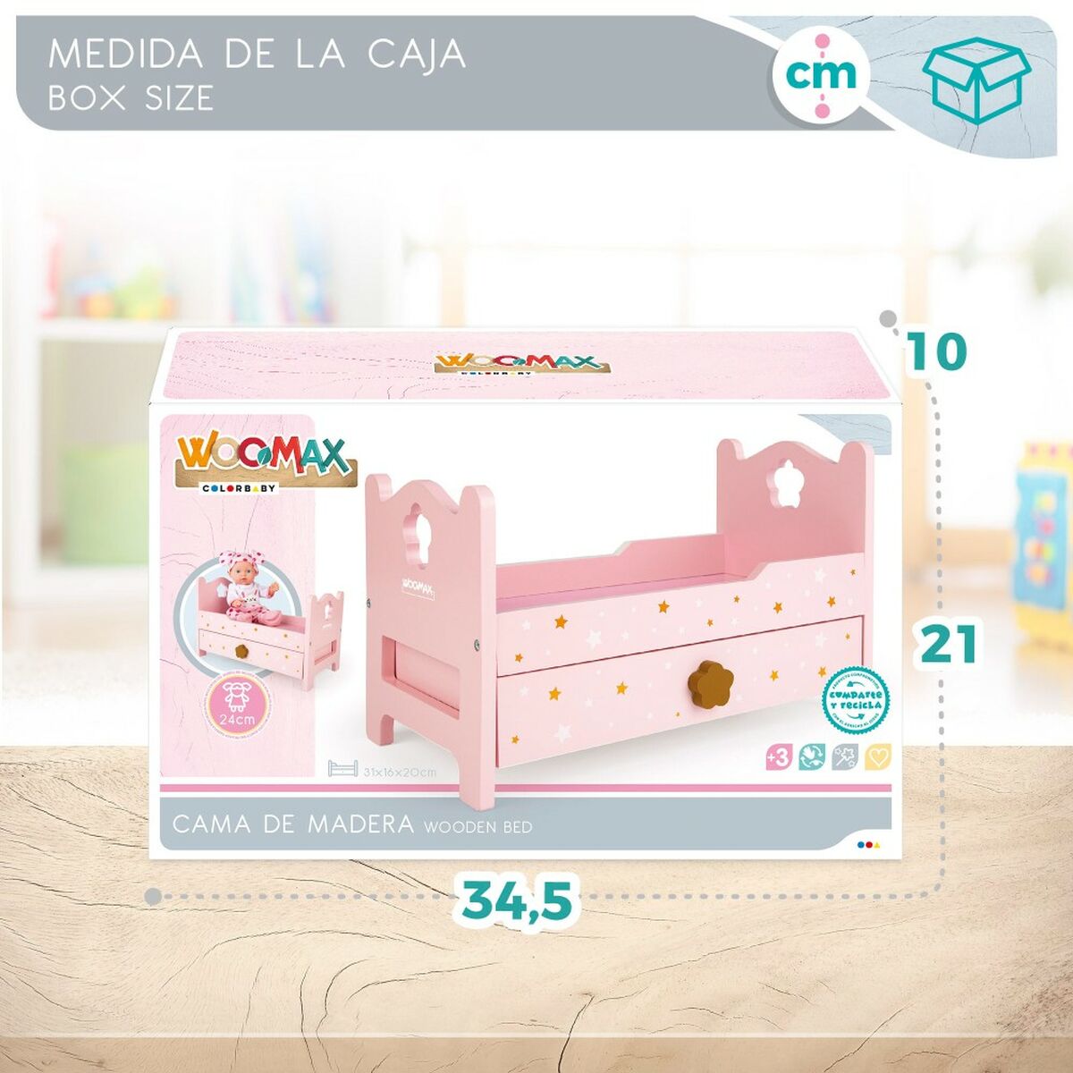 Pat Woomax Roz 4 Unități 31 x 20 x 16 cm - Jucarii si jocuri, Păpuși și accesorii