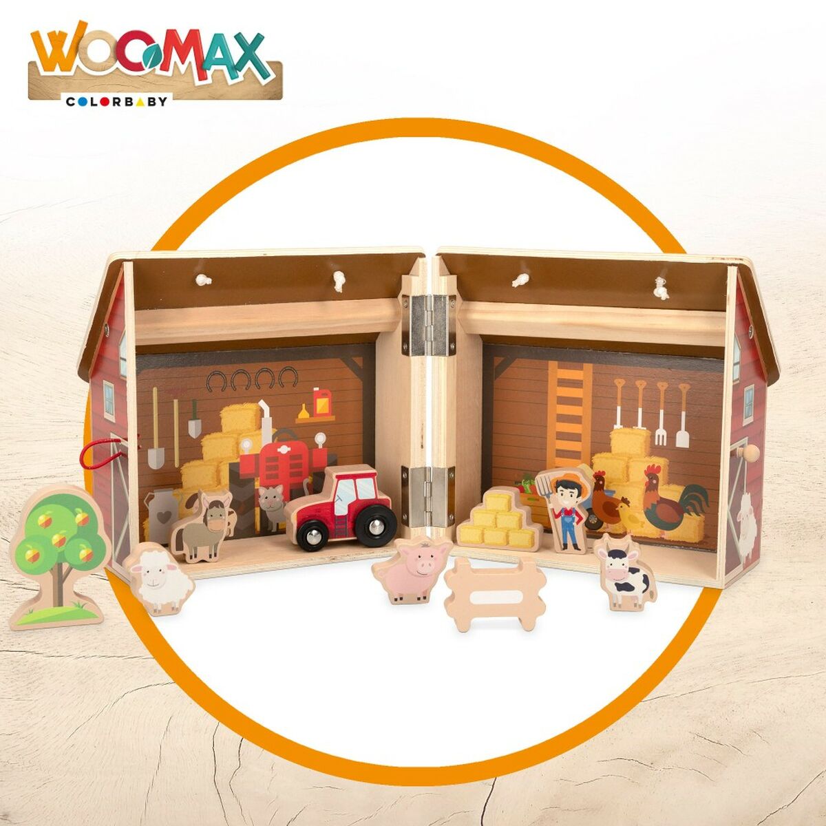Playset Woomax Fermă 9 Piese 4 Unități 19 x 18 x 19 cm - Jucarii si jocuri, Păpuși și figurine