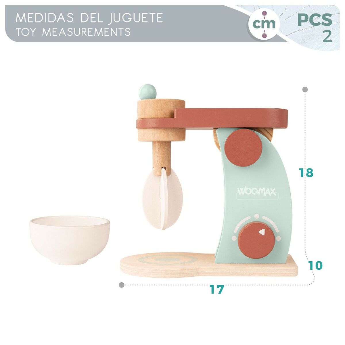 Blender jucărie Woomax 10 x 18 x 17 cm (6 Unități) - Jucarii si jocuri, Imitații de jocuri
