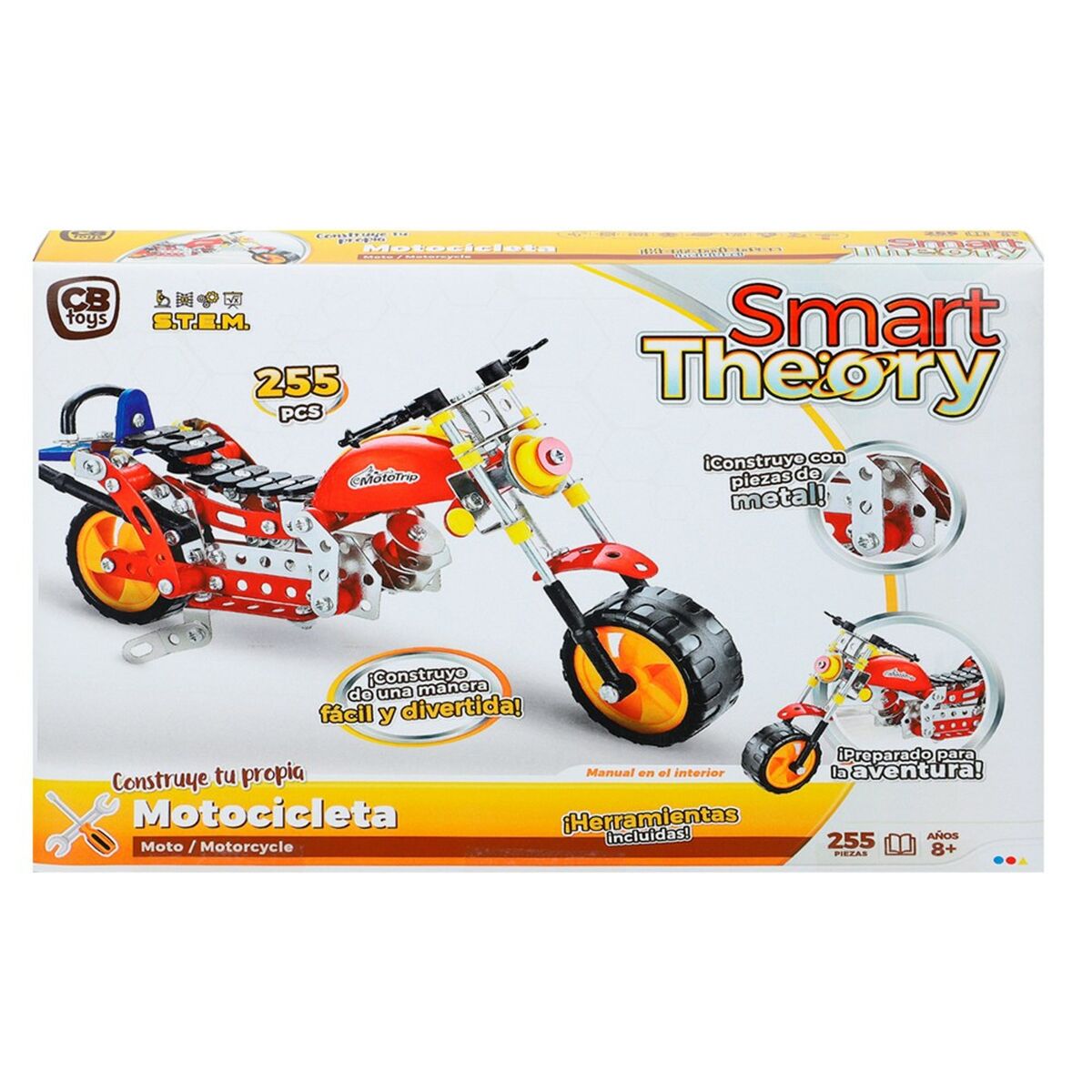 Set de Construcție Colorbaby Smart Theory 255 Piese Motocicletă (6 Unități) - Jucarii si jocuri