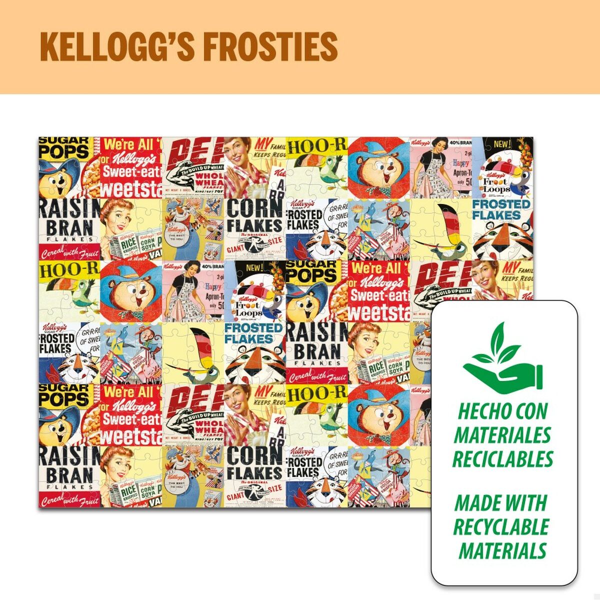 Puzzle Colorbaby Kellogg's Frosties 300 Piese 6 Unități 60 x 45 x 0,1 cm - Jucarii si jocuri, Puzzle-uri și puzzle-uri