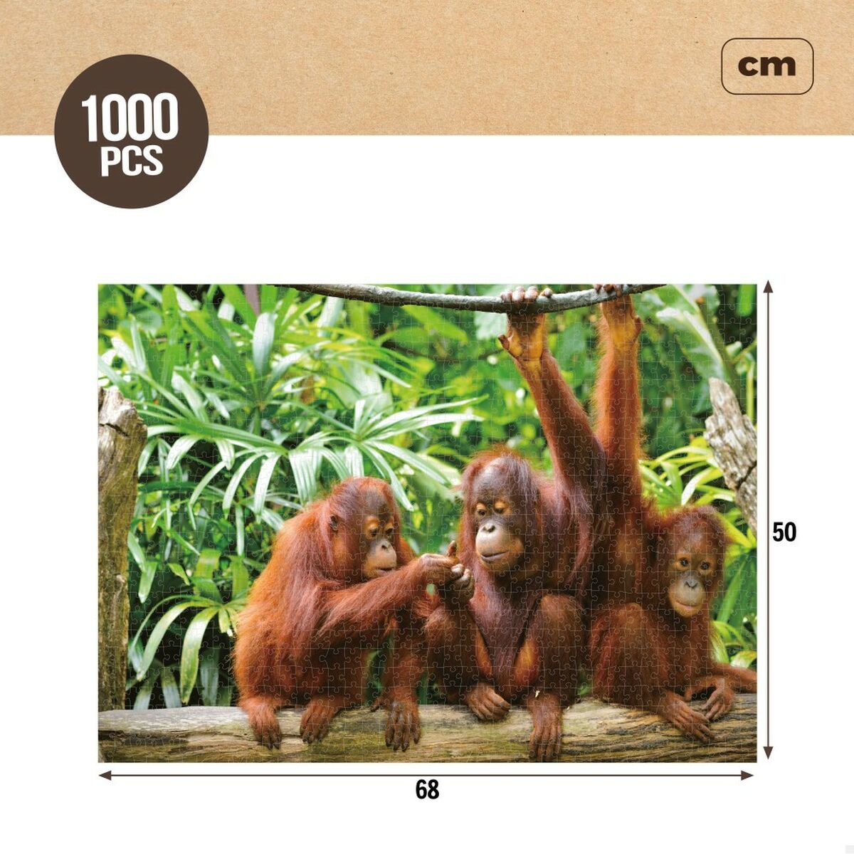 Puzzle Colorbaby Orangutan 6 Unități 68 x 50 x 0,1 cm - Jucarii si jocuri, Puzzle-uri și puzzle-uri