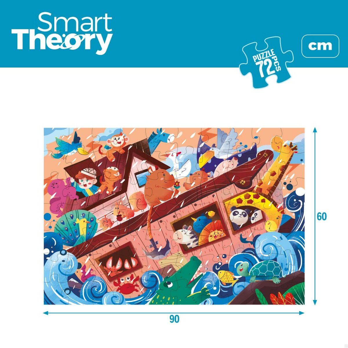 Puzzle Colorbaby Noah's Ark 72 Piese 90 x 60 cm (6 Unități) - Jucarii si jocuri, Puzzle-uri și puzzle-uri