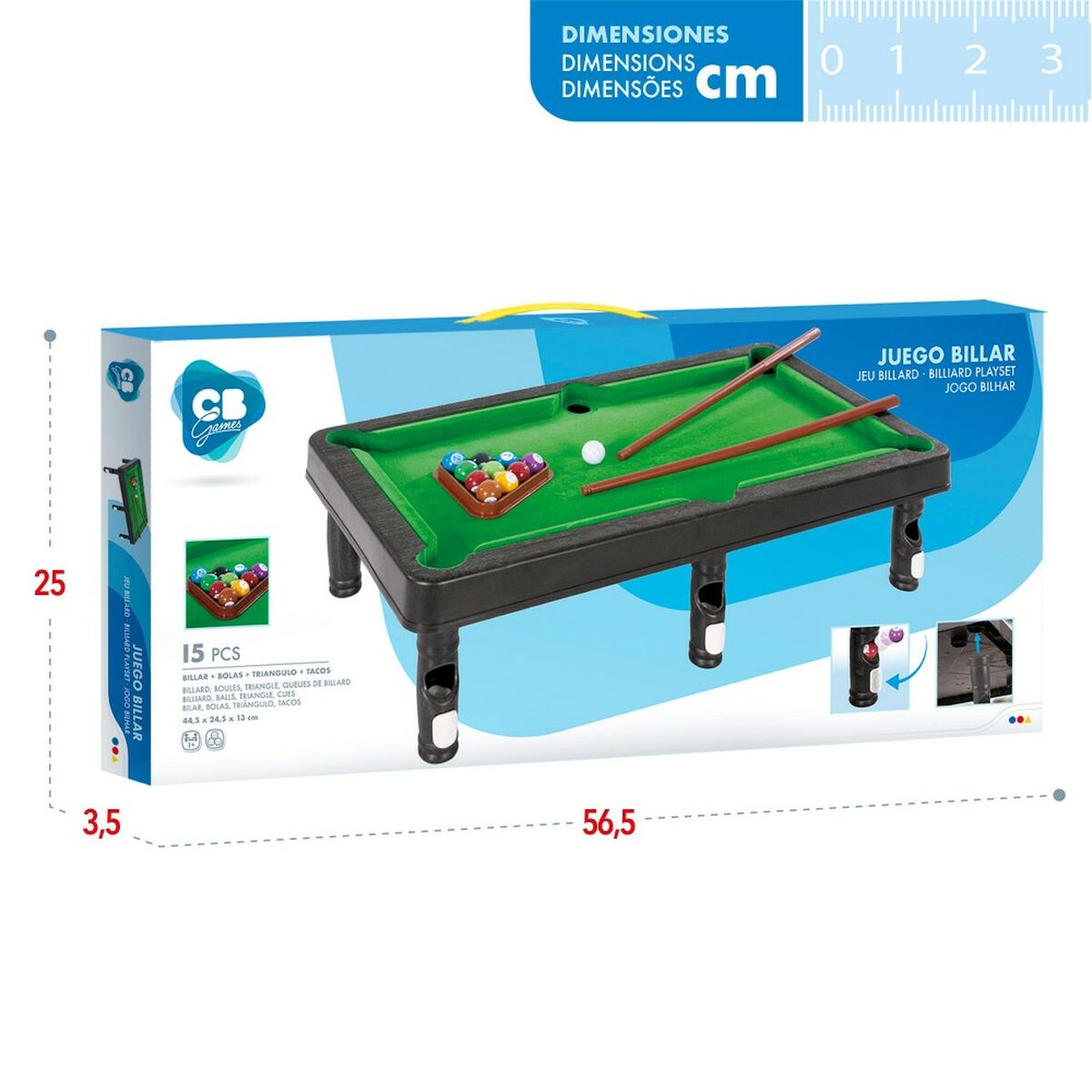 Masă de biliard Colorbaby 44,5 x 13 x 24,5 cm - Jucarii si jocuri, Jocuri și accesorii