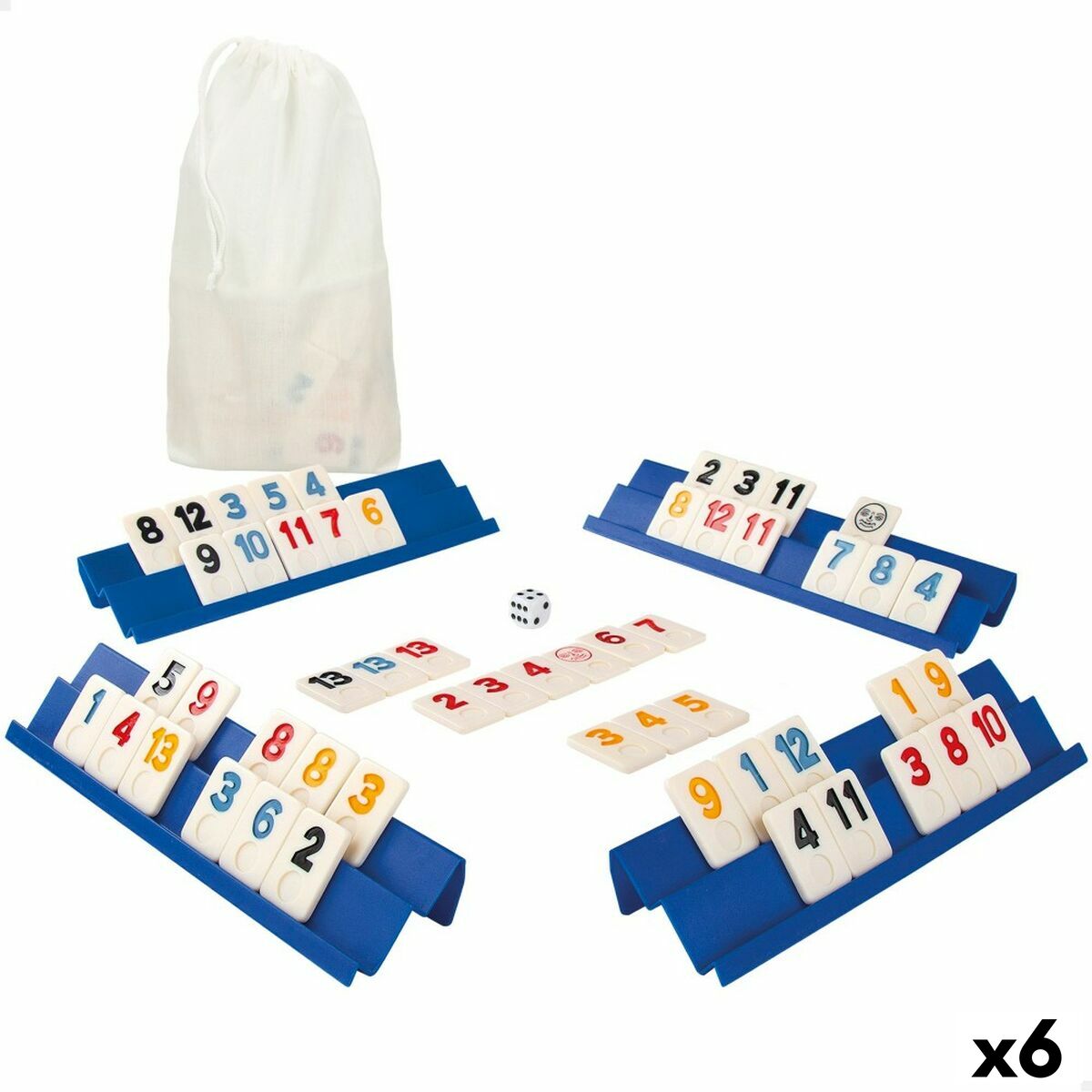 Joc de Masă Colorbaby Rummi 24,5 x 3 x 6 cm (6 Unități) (112 Piese) - Jucarii si jocuri, Jocuri și accesorii