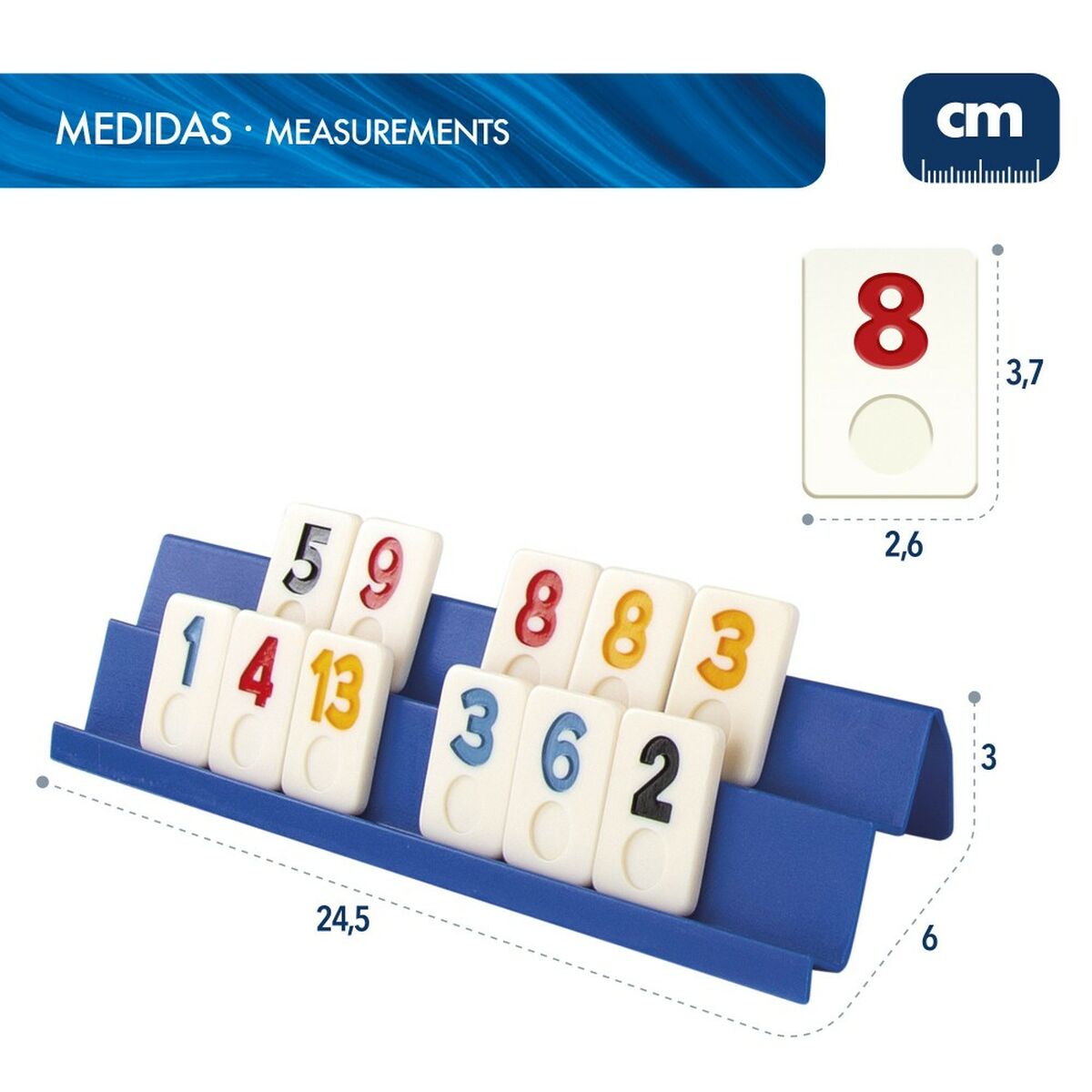 Joc de Masă Colorbaby Rummi 24,5 x 3 x 6 cm (6 Unități) (112 Piese) - Jucarii si jocuri, Jocuri și accesorii