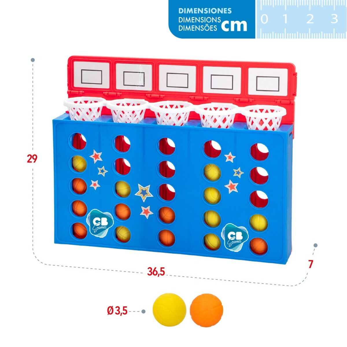 4 în Linie Colorbaby 36,5 x 29 x 7 cm (6 Unități) - Jucarii si jocuri, Jocuri și accesorii