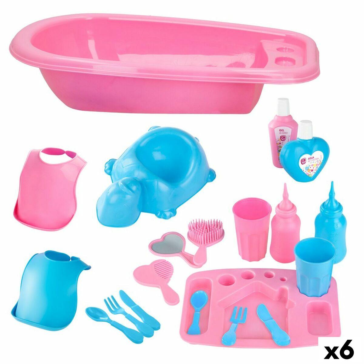 Accesorii pentru papusi Colorbaby Păpușă Bebe 20 Piese 39 x 9,5 x 21,5 cm 6 Unități - Jucarii si jocuri, Păpuși și accesorii
