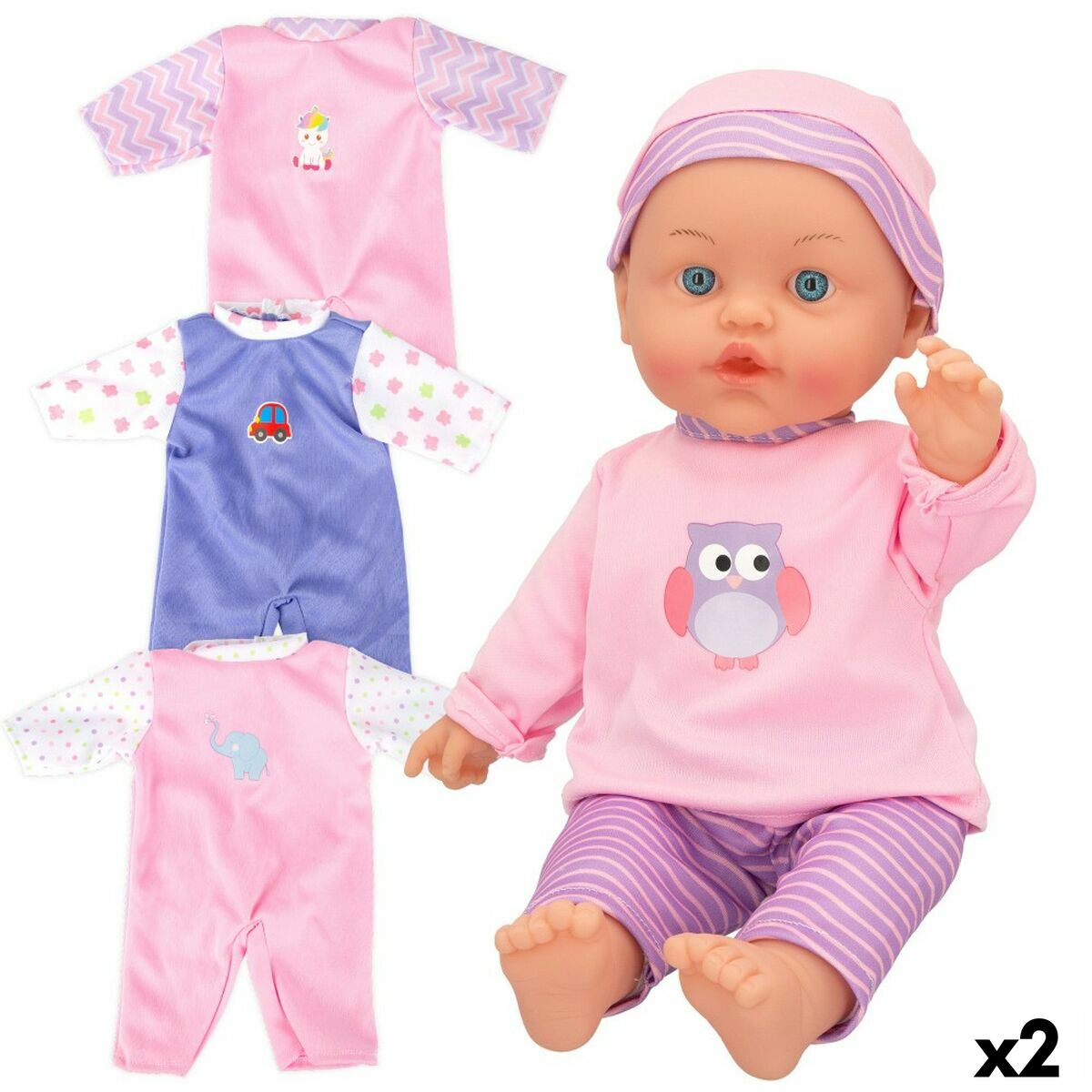 Păpușă bebeluș Colorbaby 2 Unități 24 x 42 x 11 cm - Jucarii si jocuri, Păpuși și accesorii