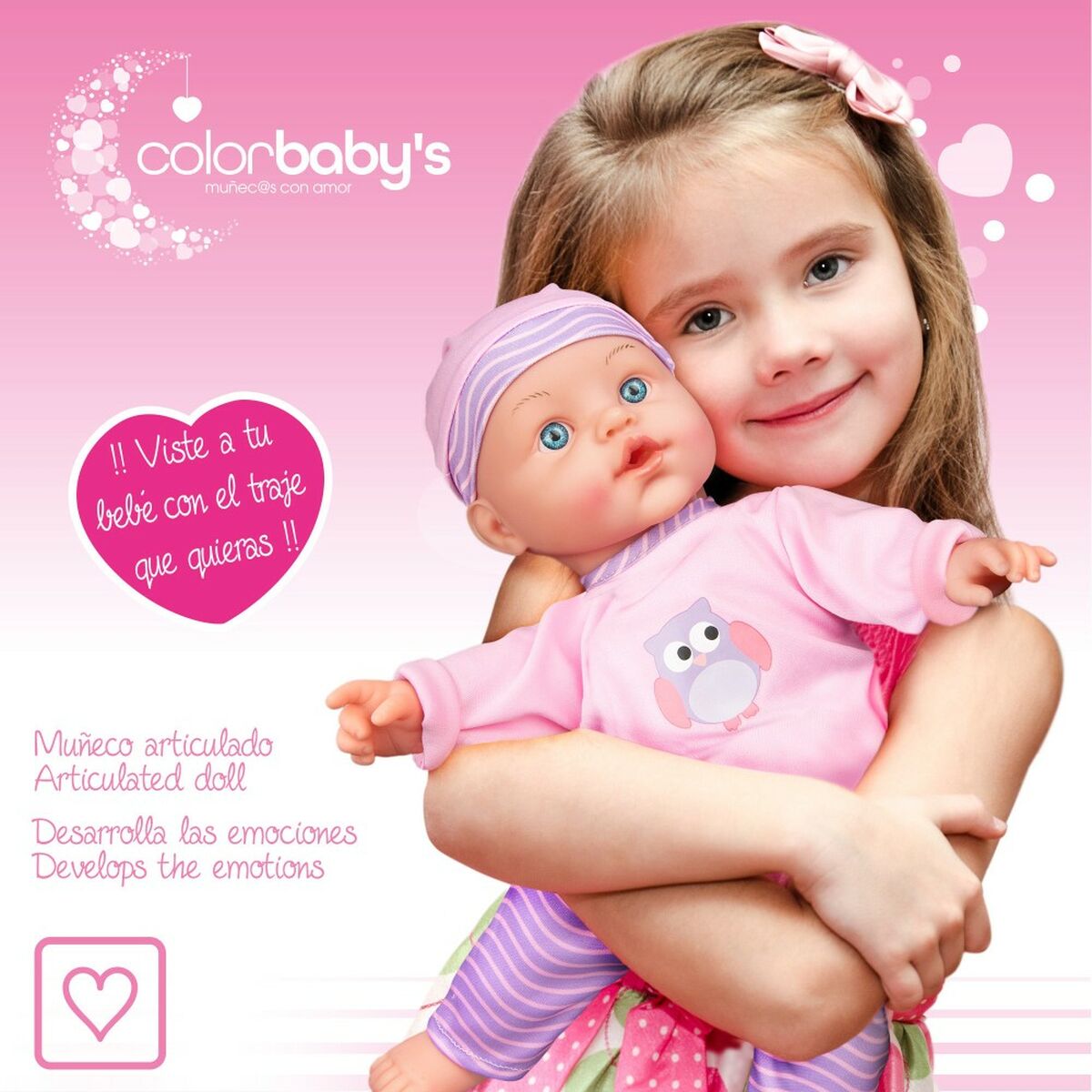 Păpușă bebeluș Colorbaby 2 Unități 24 x 42 x 11 cm - Jucarii si jocuri, Păpuși și accesorii