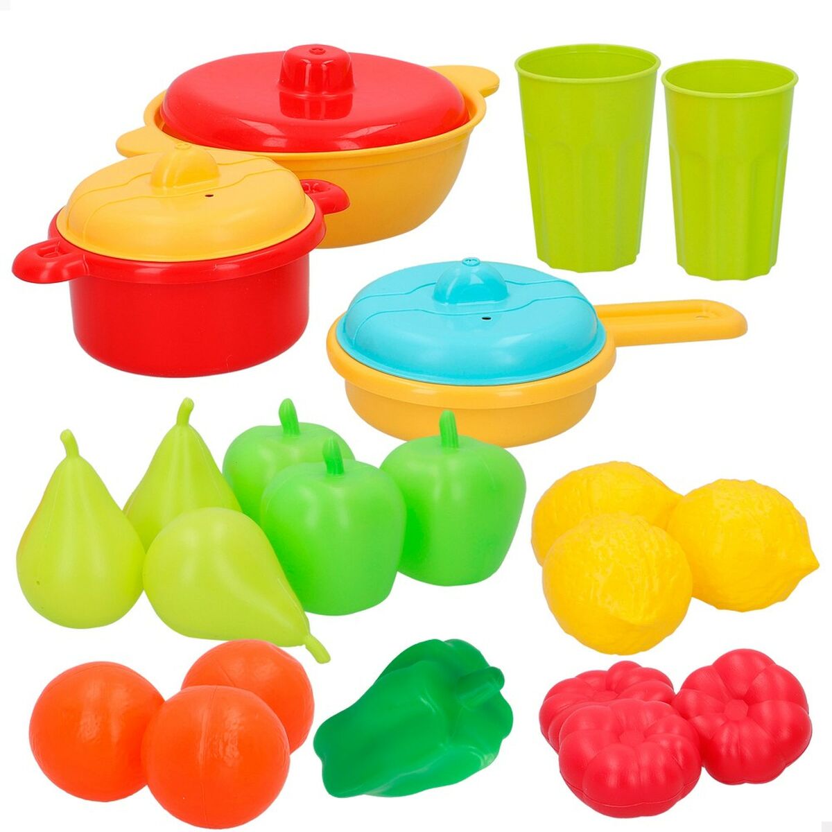 Set de Alimente de Jucărie AquaSport Menaj și ustensile de bucătărie 24 Piese (9 Unități) - Jucarii si jocuri, Imitații de jocuri