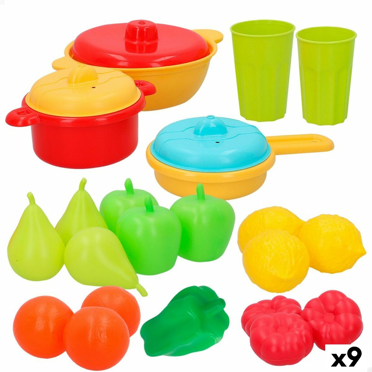 Set de Alimente de Jucărie AquaSport Menaj și ustensile de bucătărie 24 Piese (9 Unități) - Jucarii si jocuri, Imitații de jocuri