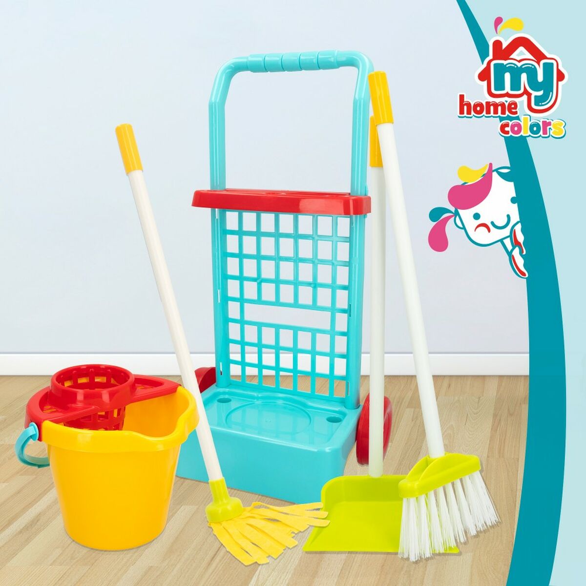 Coș de Curățare cu Accesorii Colorbaby My Home 30,5 x 55,5 x 19,5 cm (4 Unități) - Jucarii si jocuri, Imitații de jocuri