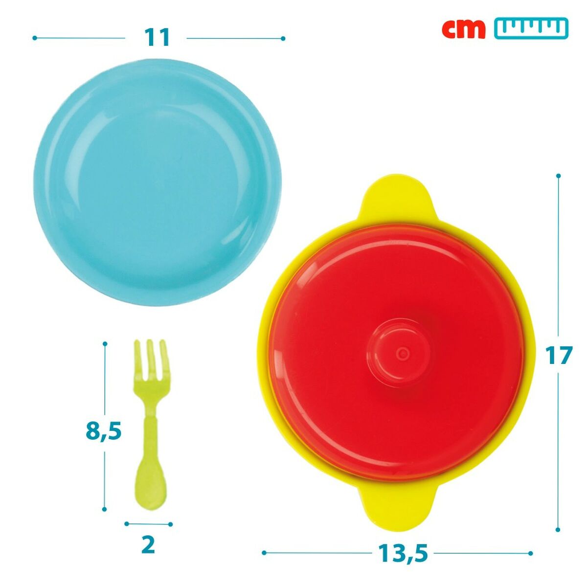 Set de Alimente de Jucărie Colorbaby Menaj și ustensile de bucătărie 36 Piese (12 Unități) - Jucarii si jocuri, Imitații de jocuri