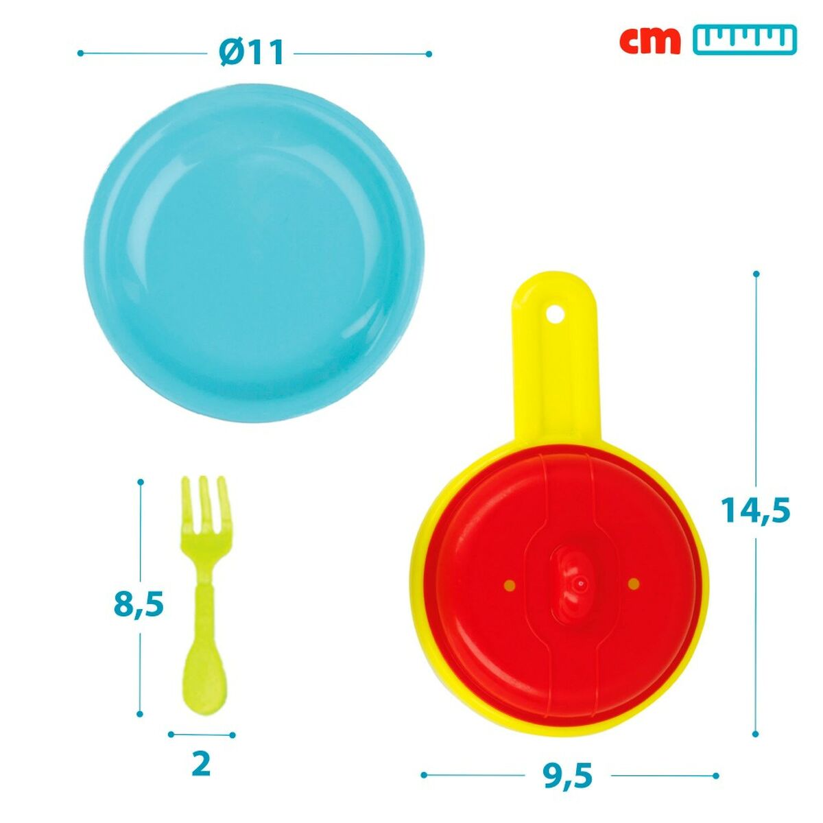Set de Alimente de Jucărie Colorbaby Menaj și ustensile de bucătărie 33 Piese (12 Unități) - Jucarii si jocuri, Imitații de jocuri