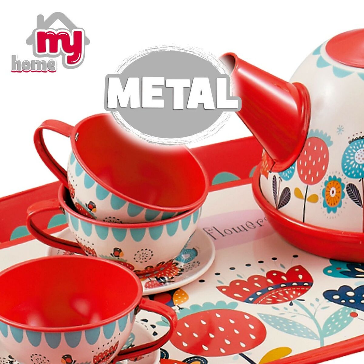 Čajový set Colorbaby My Home Jucărie 15 Piese (6 Unități) - Jucarii si jocuri, Imitații de jocuri