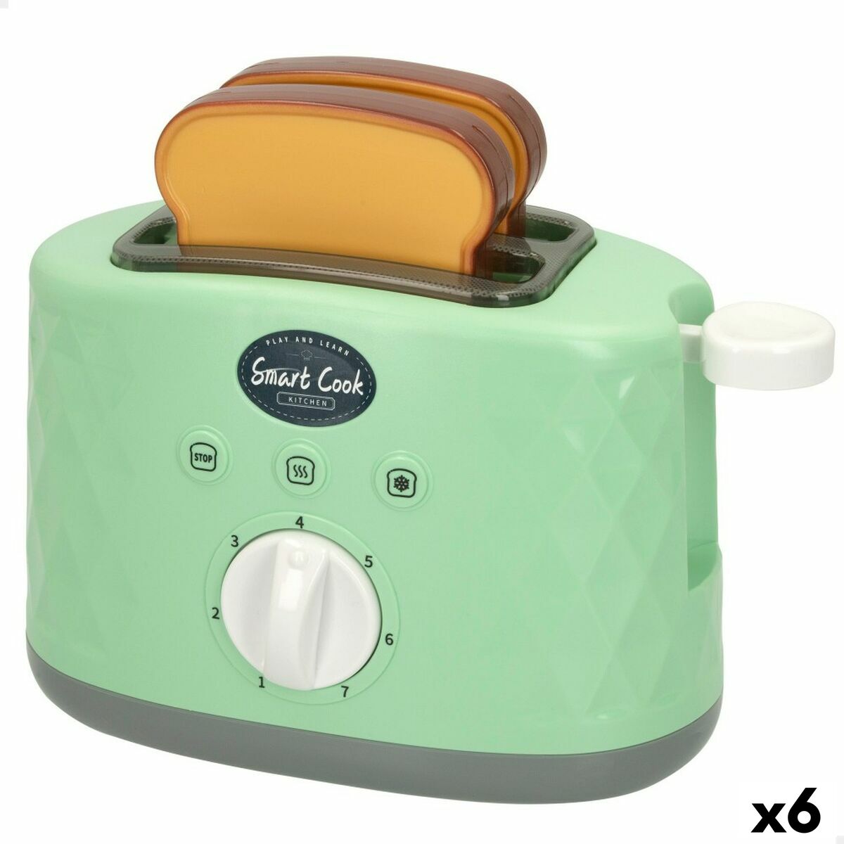 Toaster jucărie Colorbaby Sunet 18 x 11,5 x 9,5 cm (6 Unități) - Jucarii si jocuri, Imitații de jocuri