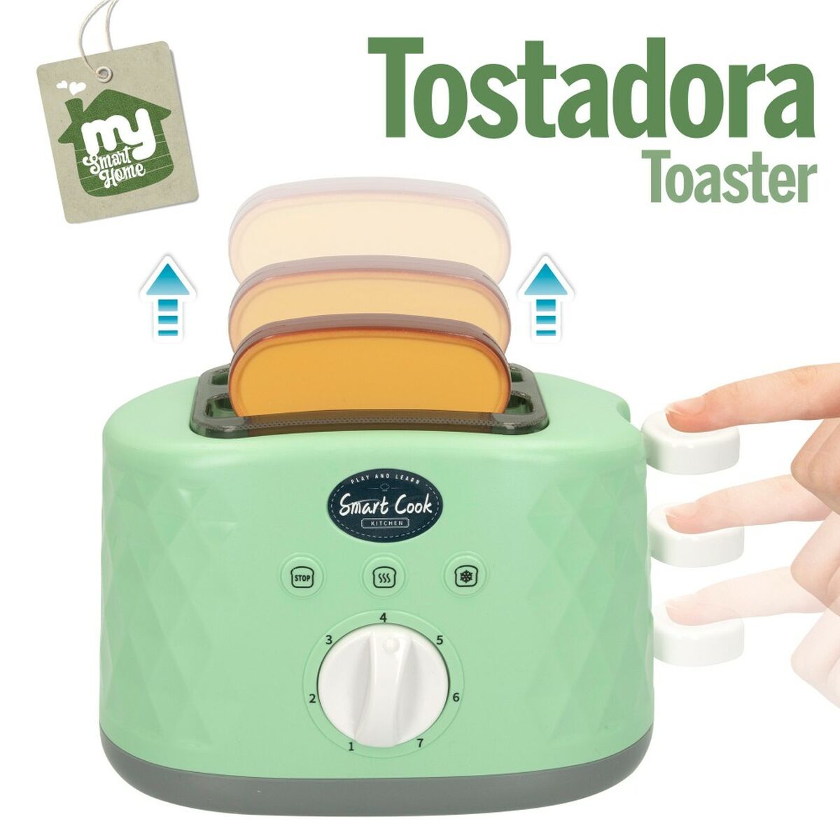 Toaster jucărie Colorbaby Sunet 18 x 11,5 x 9,5 cm (6 Unități) - Jucarii si jocuri, Imitații de jocuri