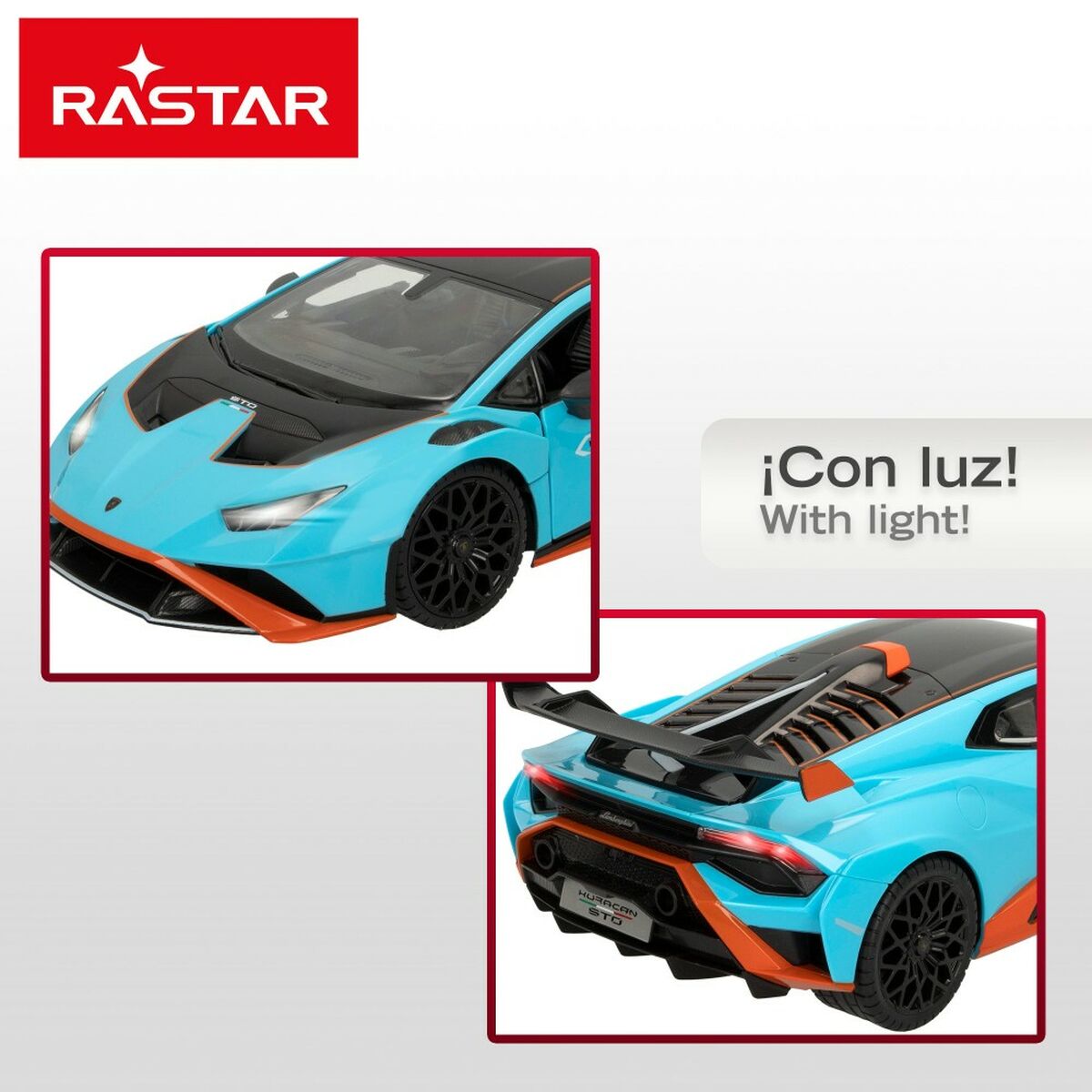 Mașină Radio Control Lamborghini Huracán STO Albastru 1:14 (2 Unități) - Jucarii si jocuri, Vehicule